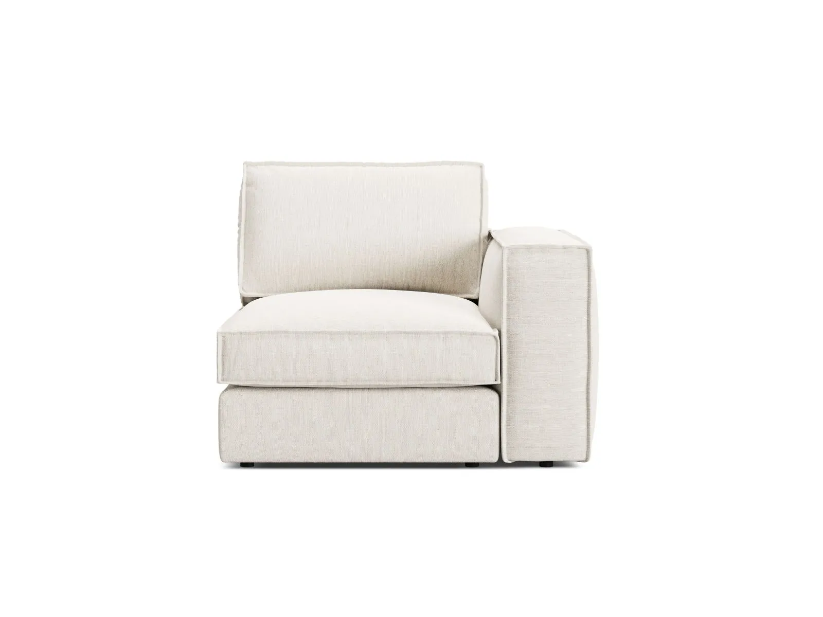 Pola Modulares 1-Sitzer Sofa Sitzelement, Rechte Seite, aus Samt oder Strukturstoff, 103x103 cm - Image 58
