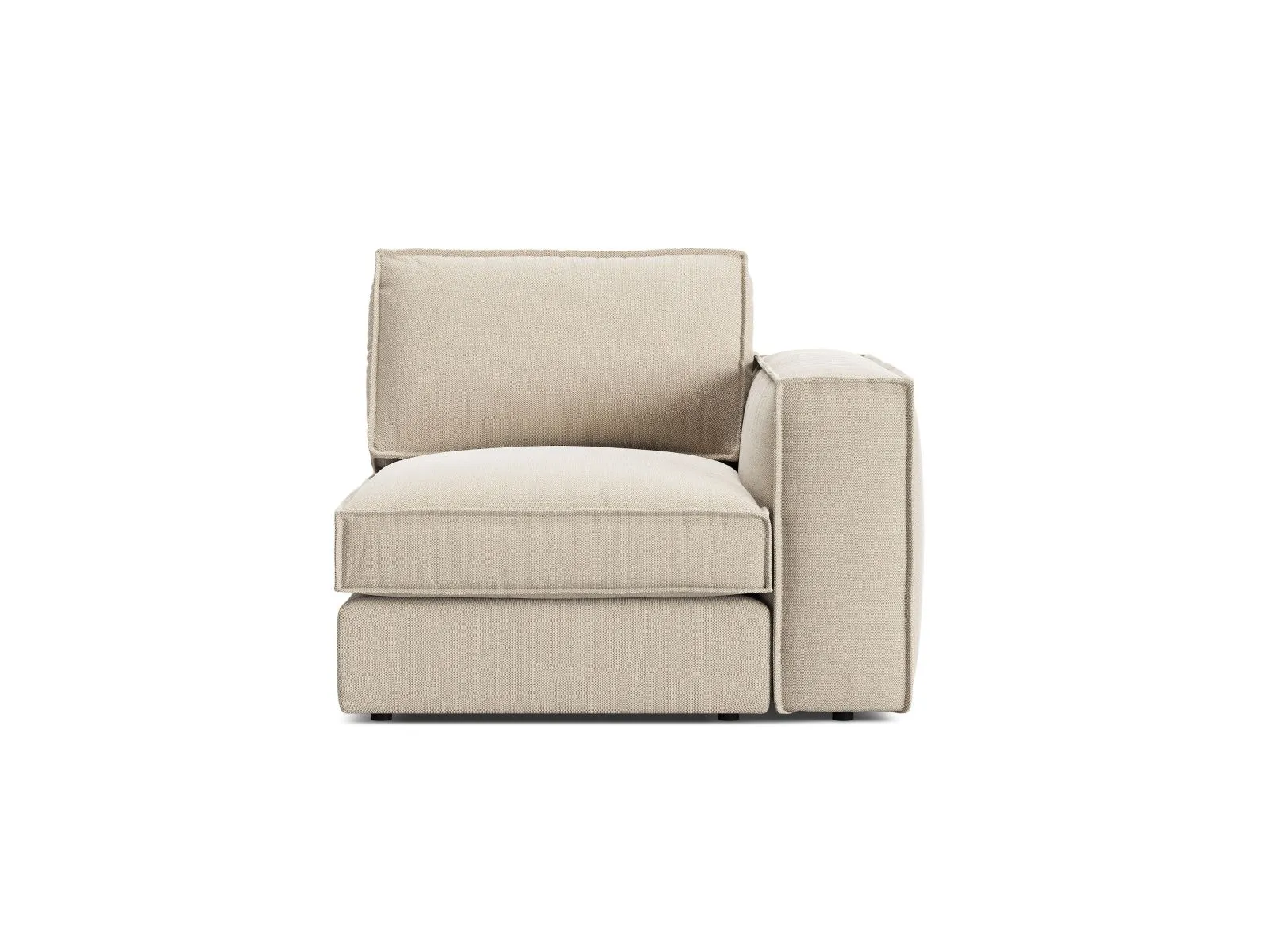 Pola Modulares 1-Sitzer Sofa Sitzelement, Rechte Seite, aus Samt oder Strukturstoff, 103x103 cm - Image 63