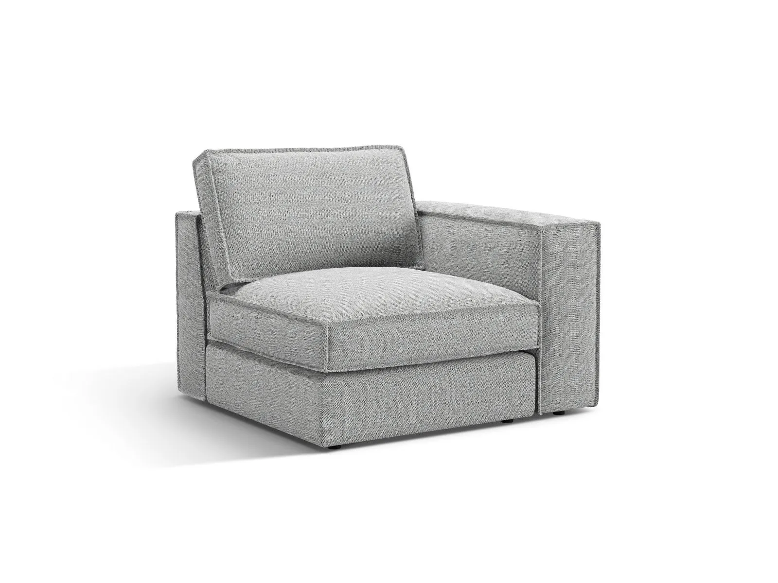 Pola Modulares 1-Sitzer Sofa Sitzelement, Rechte Seite, aus Samt oder Strukturstoff, 103x103 cm - Image 66