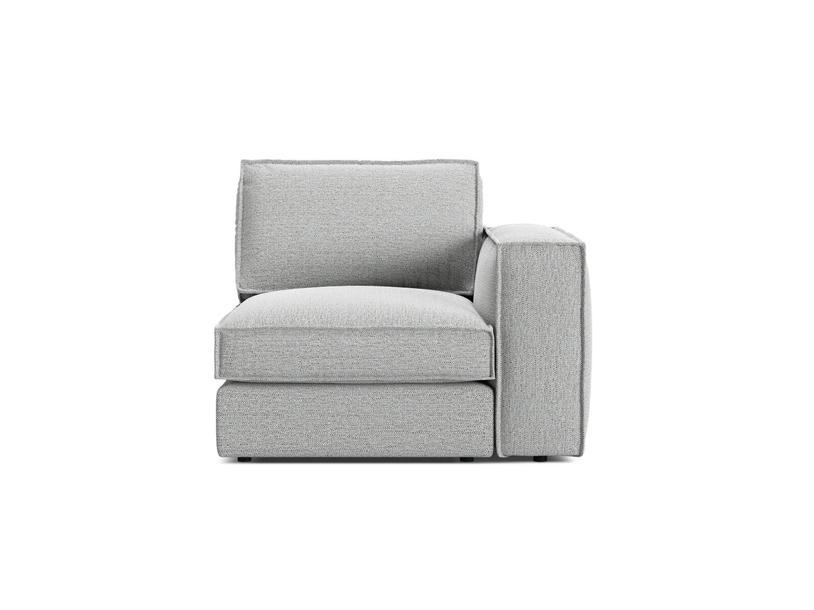 Pola Modulares 1-Sitzer Sofa Sitzelement, Rechte Seite, aus Samt oder Strukturstoff, 103x103 cm - Image 68