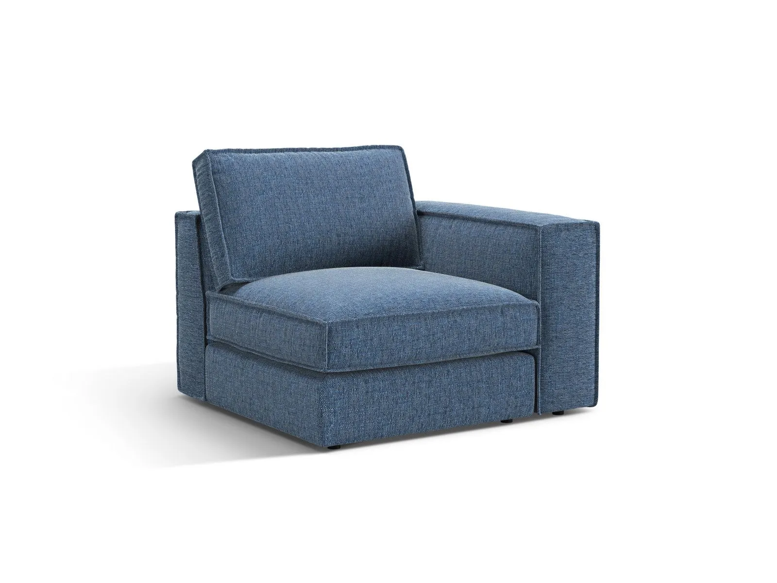 Pola Modulares 1-Sitzer Sofa Sitzelement, Rechte Seite, aus Samt oder Strukturstoff, 103x103 cm - Image 81