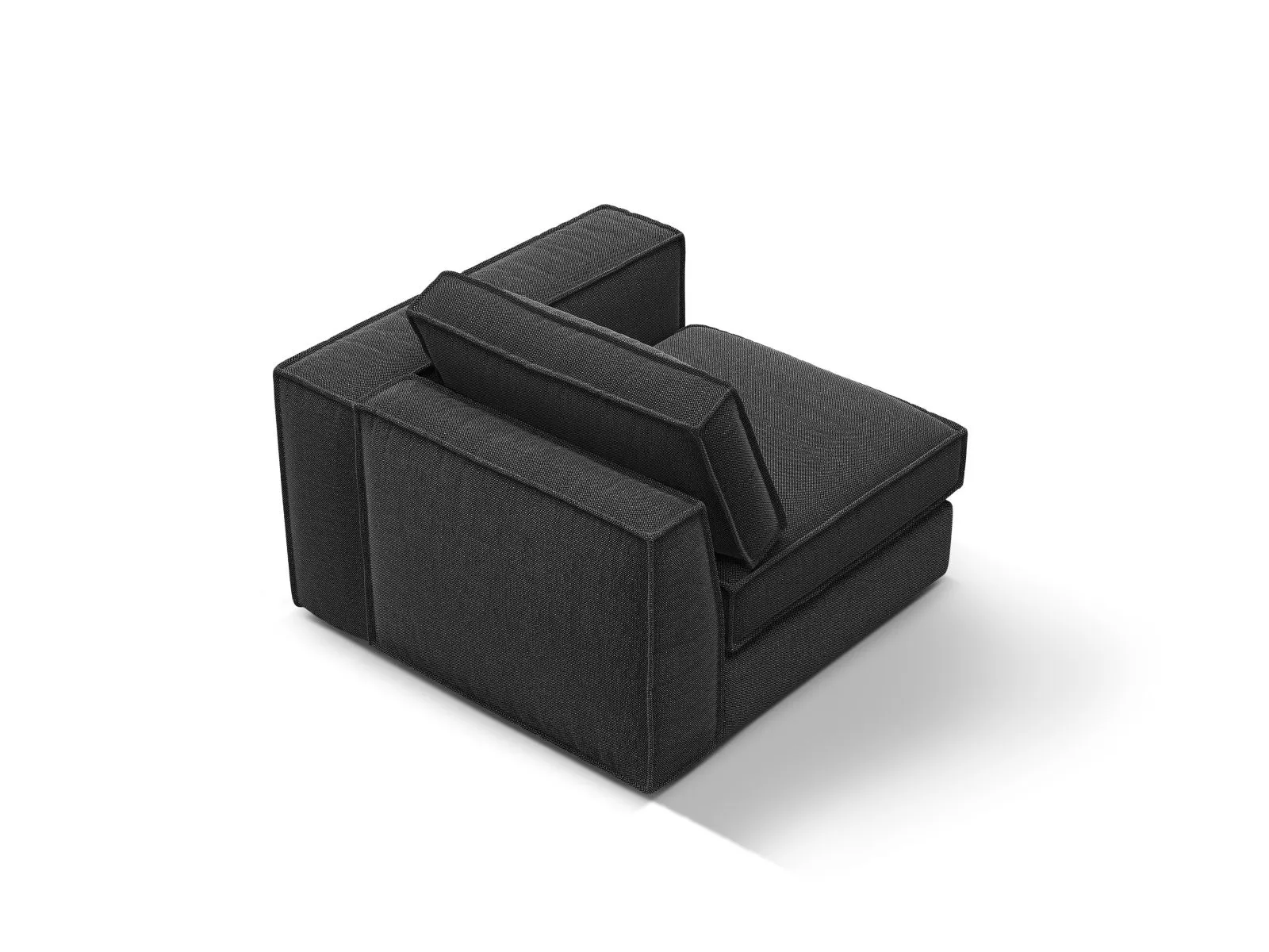 Pola Modulares 1-Sitzer Sofa Sitzelement, Rechte Seite, aus Samt oder Strukturstoff, 103x103 cm - Image 89