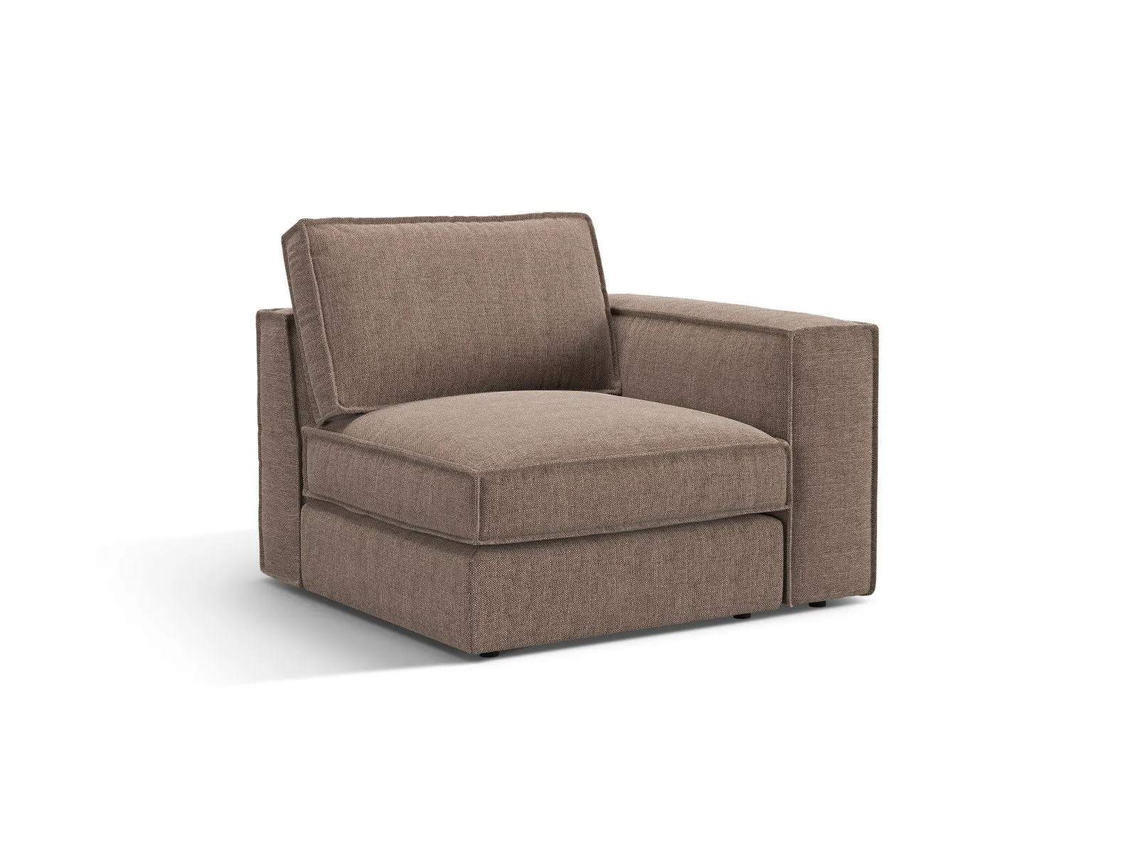 Pola Modulares 1-Sitzer Sofa Sitzelement, Rechte Seite, aus Samt oder Strukturstoff, 103x103 cm - Image 91