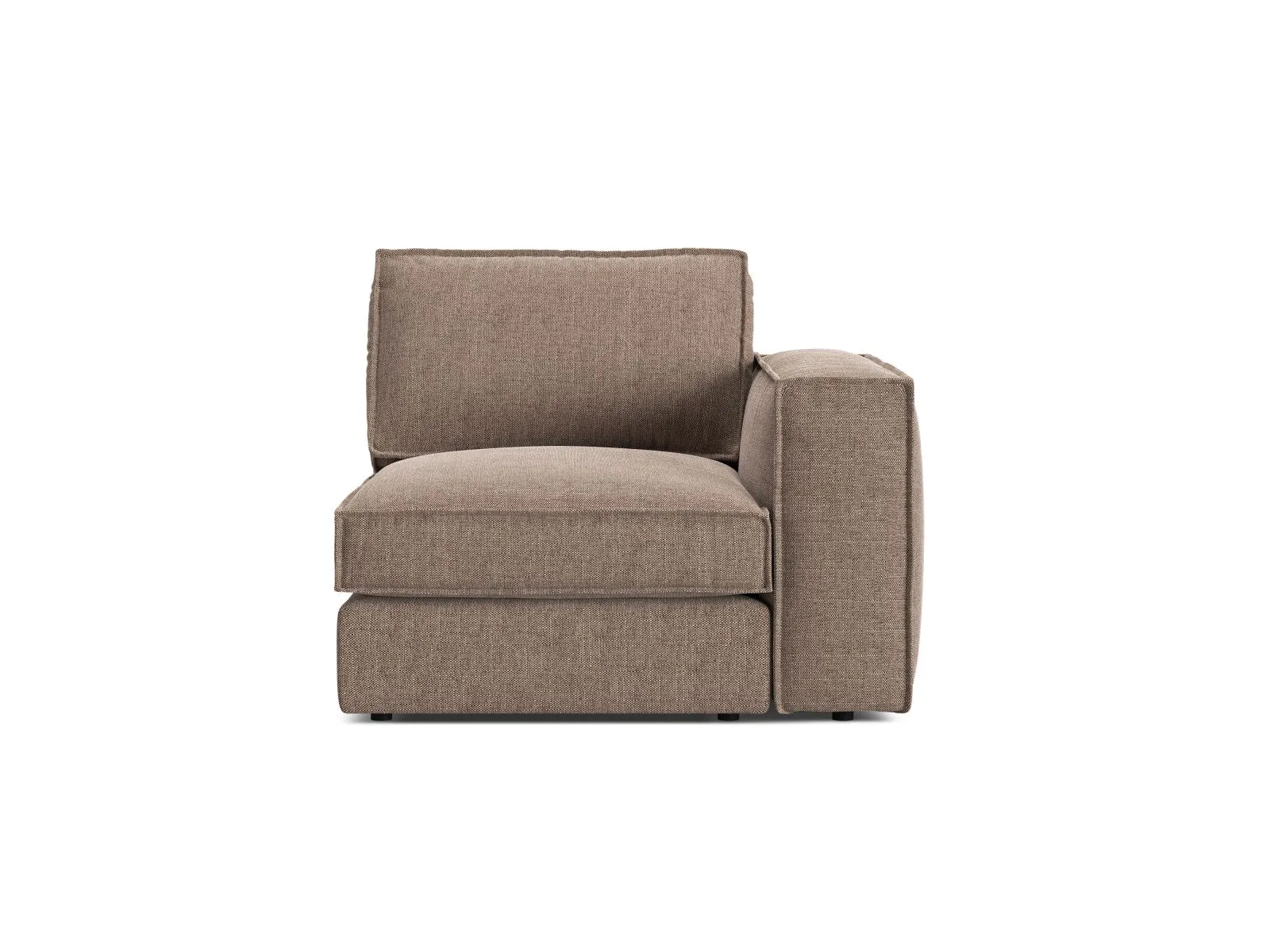 Pola Modulares 1-Sitzer Sofa Sitzelement, Rechte Seite, aus Samt oder Strukturstoff, 103x103 cm - Image 93