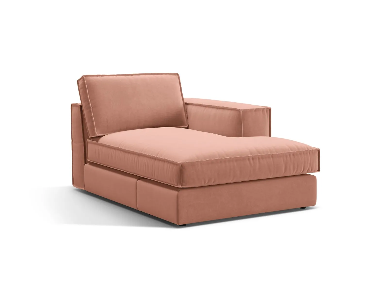 Pola Modulares 1-Sitzer Sofa Sitzelement, Rechte Seite, aus Samt oder Strukturstoff, 103x158 cm - Image 36