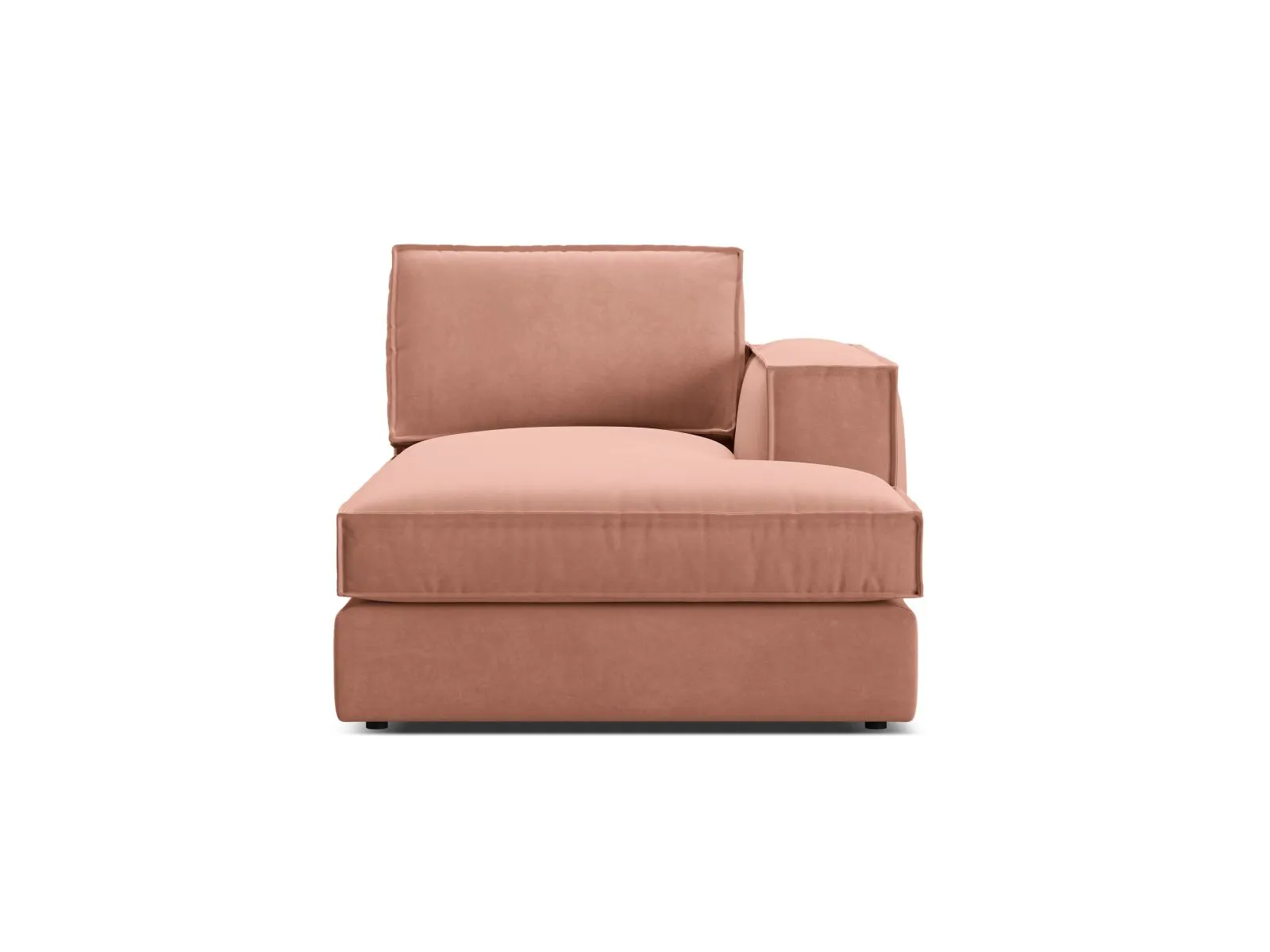 Pola Modulares 1-Sitzer Sofa Sitzelement, Rechte Seite, aus Samt oder Strukturstoff, 103x158 cm - Image 38