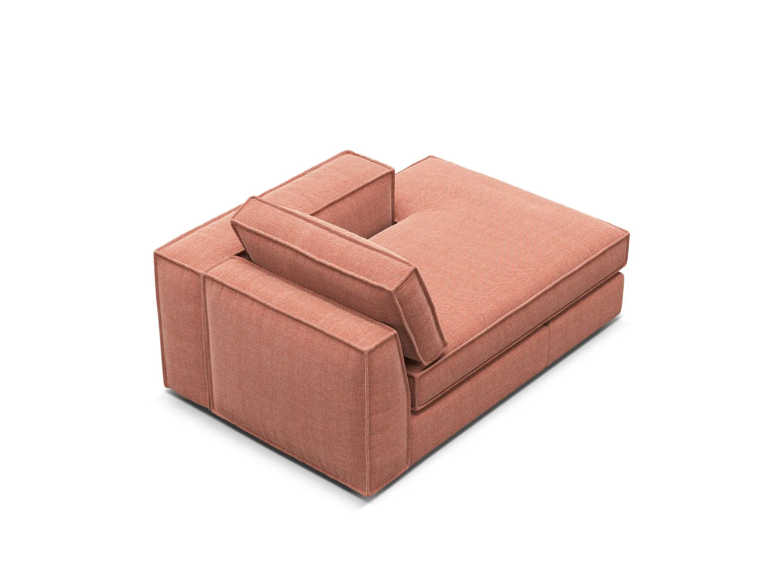 Pola Modulares 1-Sitzer Sofa Sitzelement, Rechte Seite, aus Samt oder Strukturstoff, 103x158 cm - Image 79