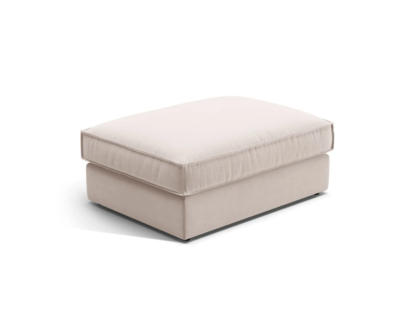 Pola Pouf aus Samt oder Strukturstoff, 103x78 cm