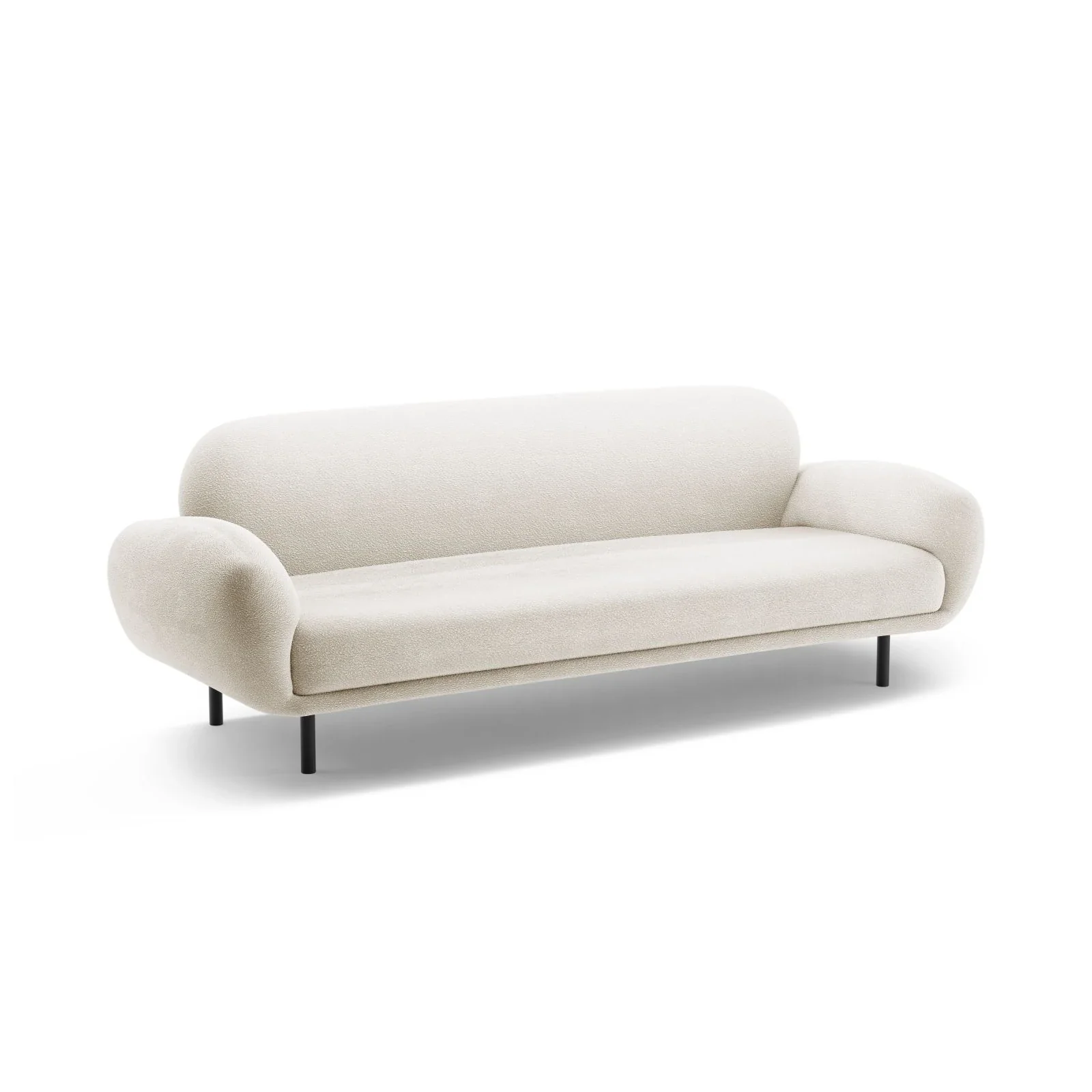 Poppy 3-Sitzer Sofa aus Samt, Chenille oder Boucle, 208x72 cm - Image 3
