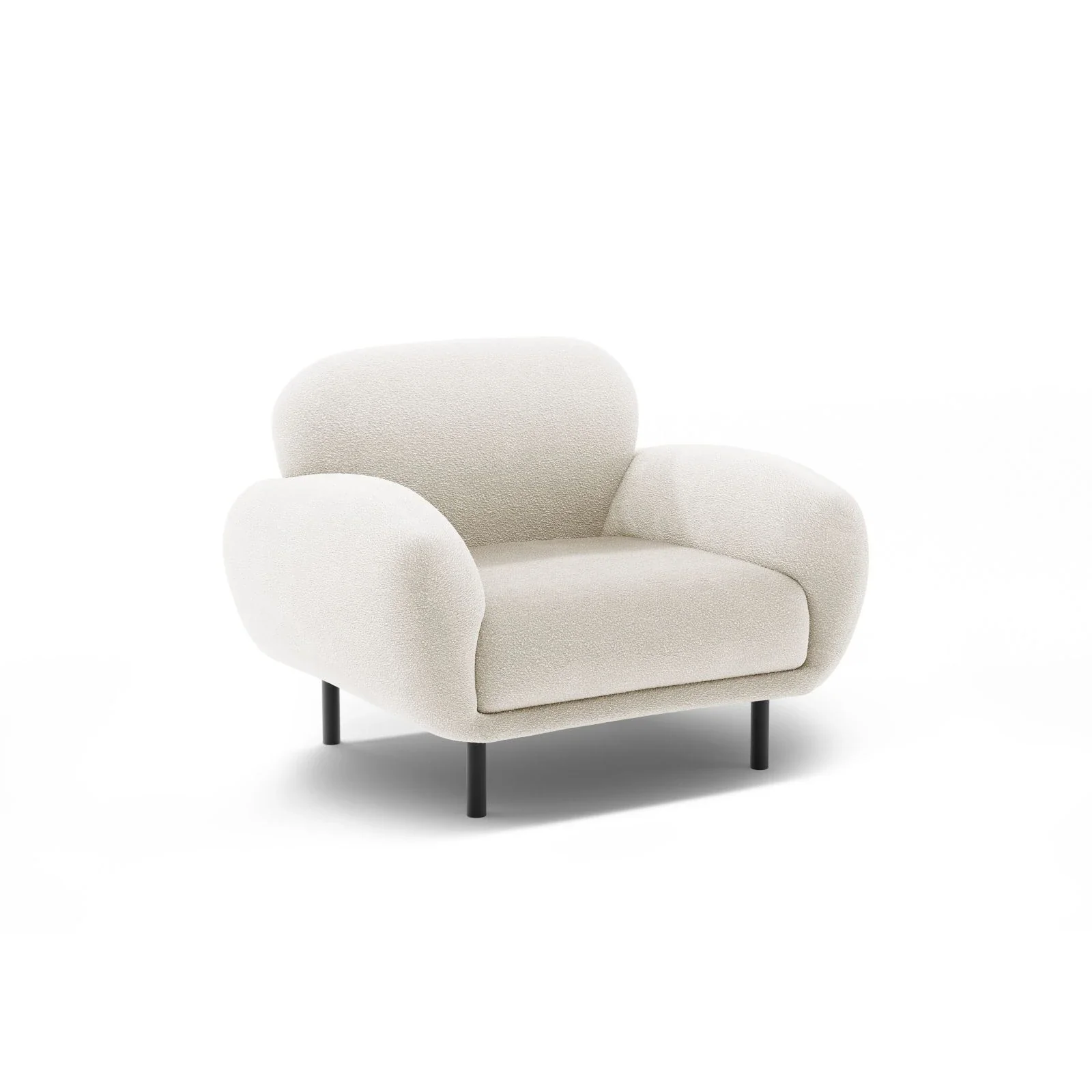 Poppy Sessel aus Samt, Chenille oder Boucle, 90x72 cm - Image 2