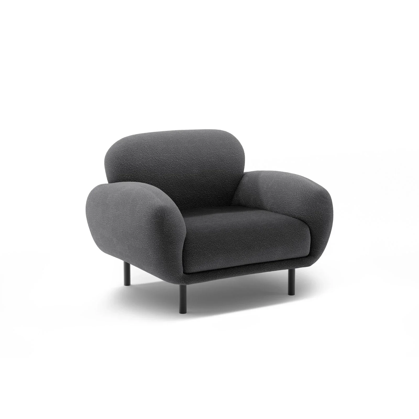 Poppy Sessel aus Samt, Chenille oder Boucle, 90x72 cm - Image 37
