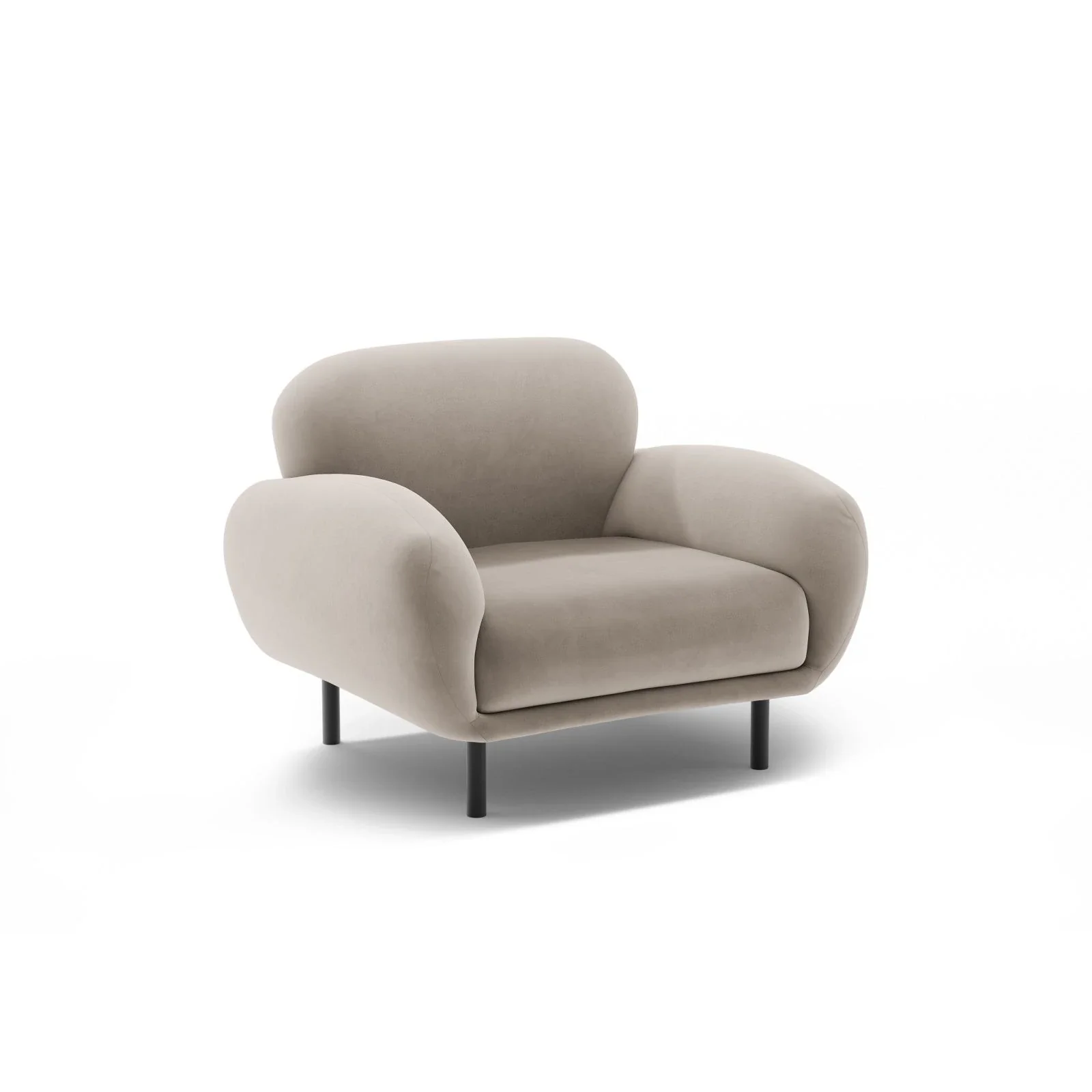 Poppy Sessel aus Samt, Chenille oder Boucle, 90x72 cm - Image 47