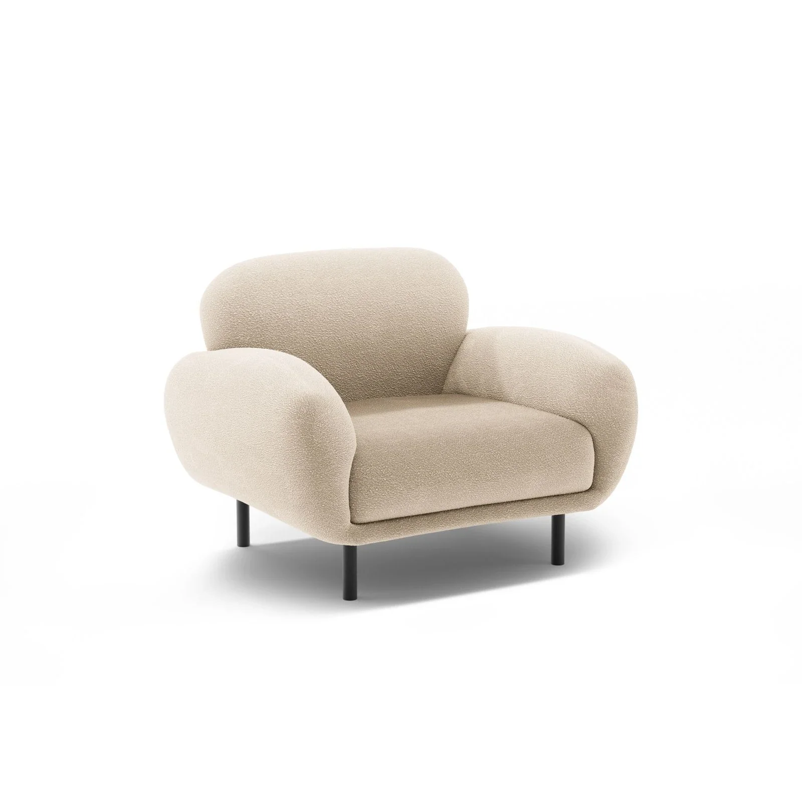 Poppy Sessel aus Samt, Chenille oder Boucle, 90x72 cm - Image 7