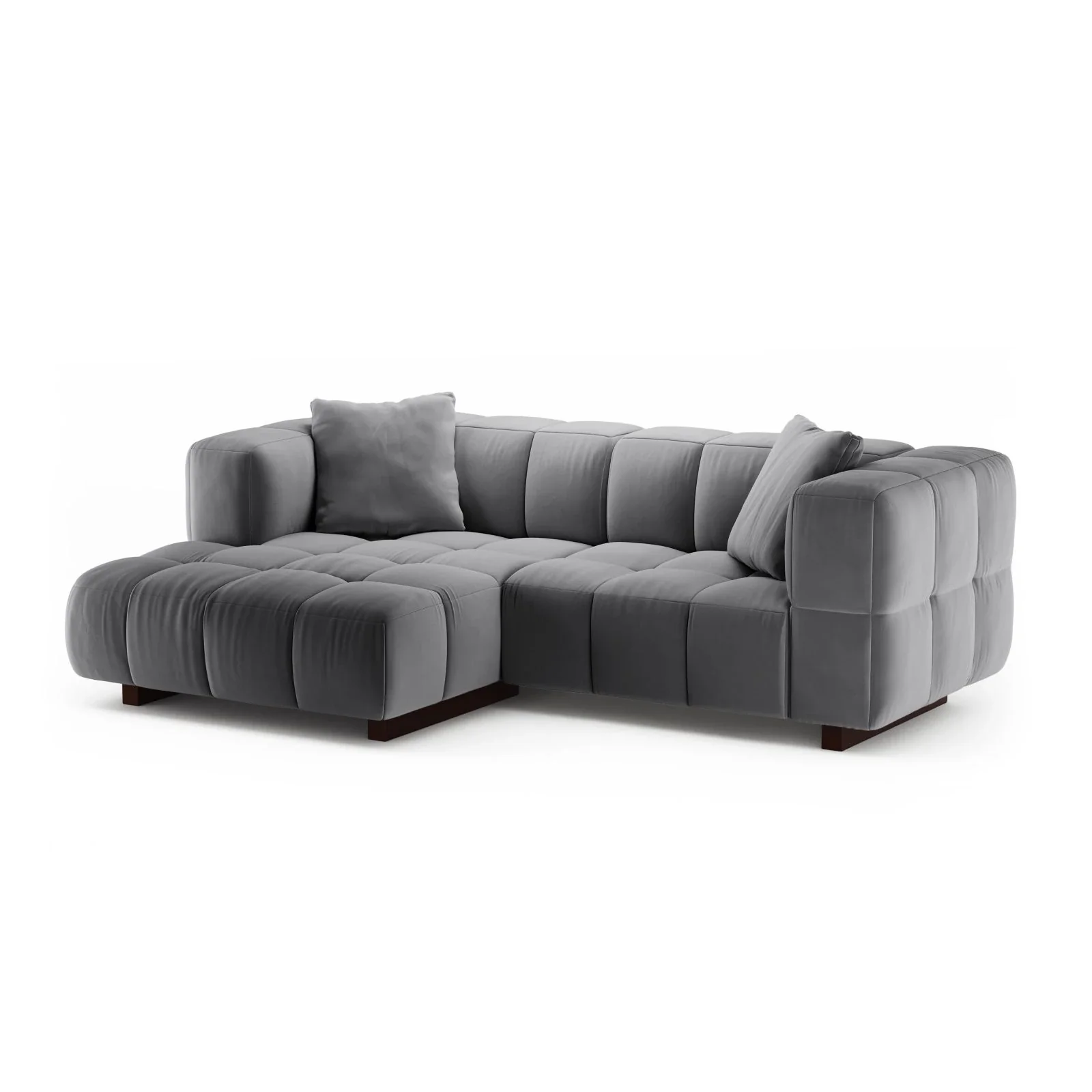Puma 3-Sitzer Ecksofa Links mit Schlaffunktion, aus Samt oder Strukturstoff, 260x164 cm - Image 87
