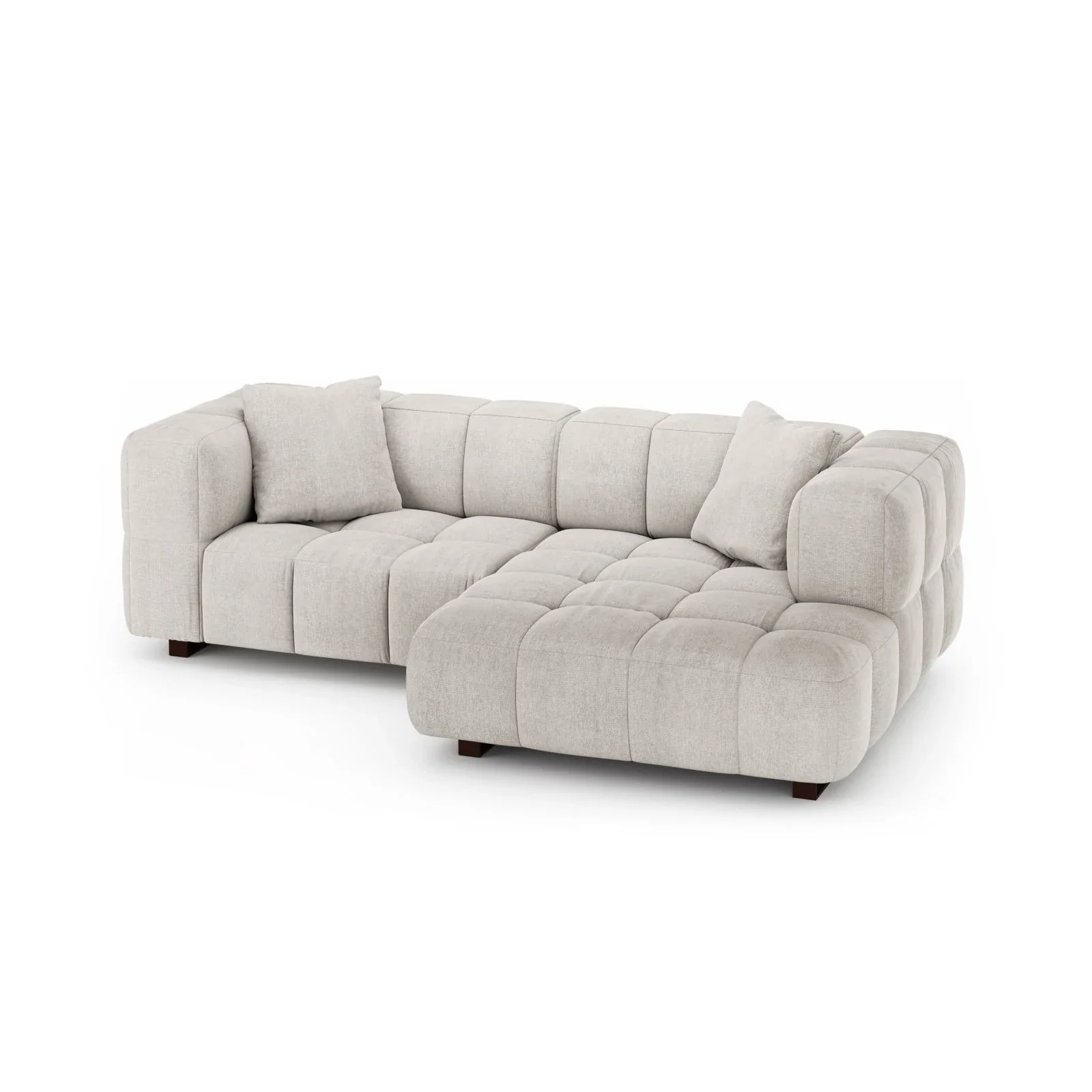 Puma 3-Sitzer Ecksofa Rechts mit Schlaffunktion, aus Samt oder Strukturstoff, 260x164 cm - Image 10