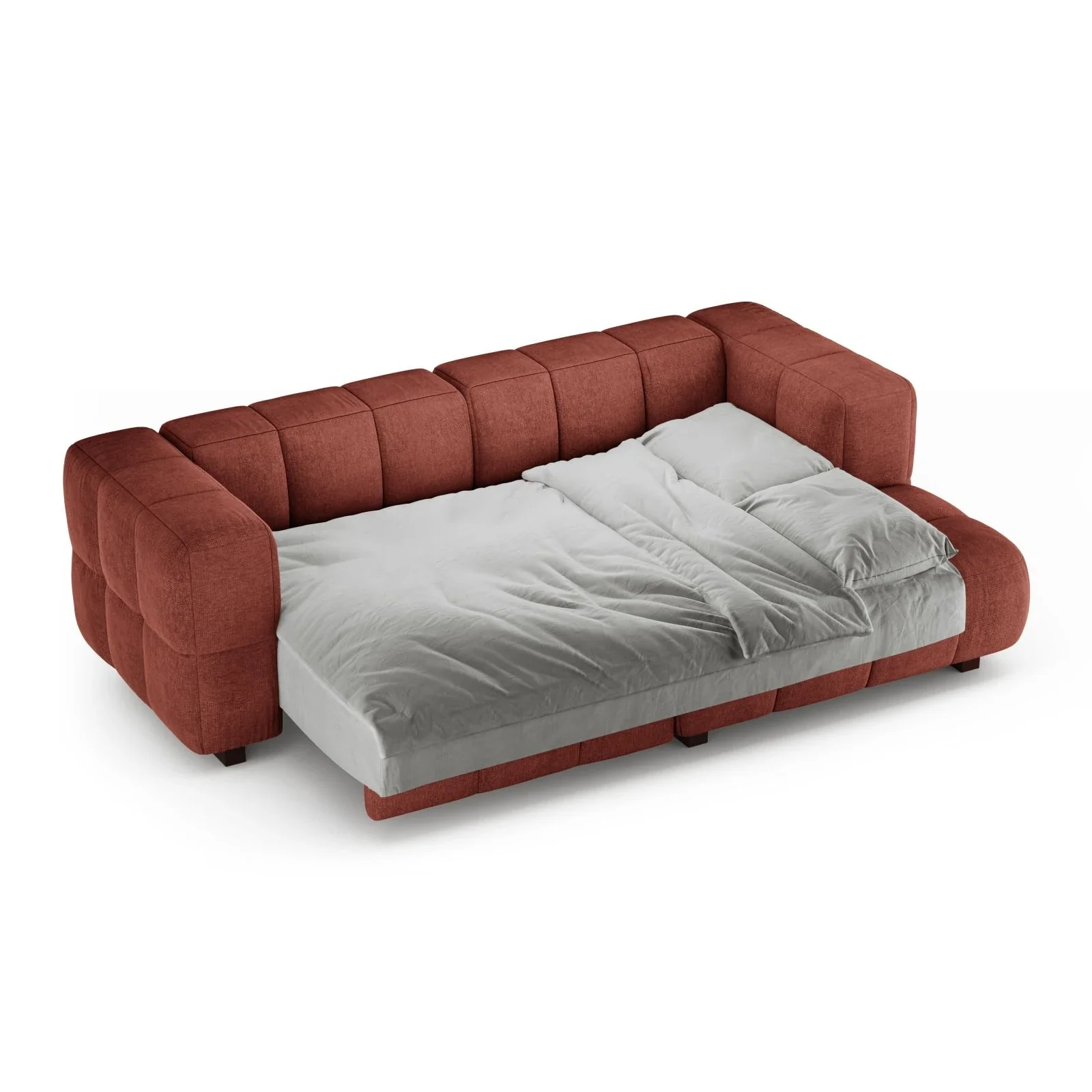 Puma 3-Sitzer Ecksofa Rechts mit Schlaffunktion, aus Samt oder Strukturstoff, 260x164 cm - Image 14