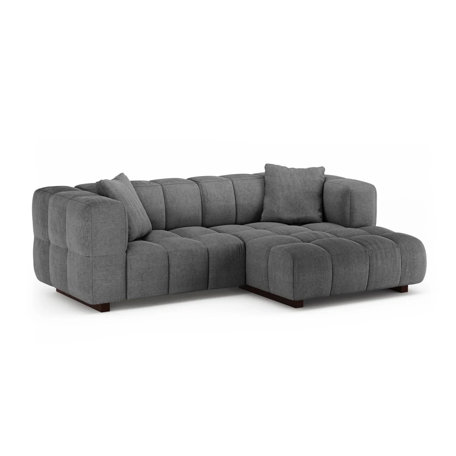 Puma 3-Sitzer Ecksofa Rechts mit Schlaffunktion, aus Samt oder Strukturstoff, 260x164 cm - Image 39