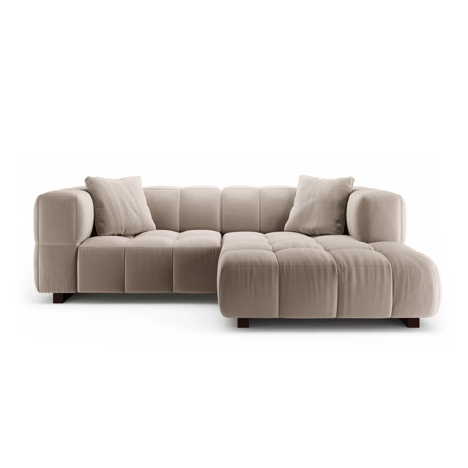 Puma 3-Sitzer Ecksofa Rechts mit Schlaffunktion, aus Samt oder Strukturstoff, 260x164 cm - Image 43