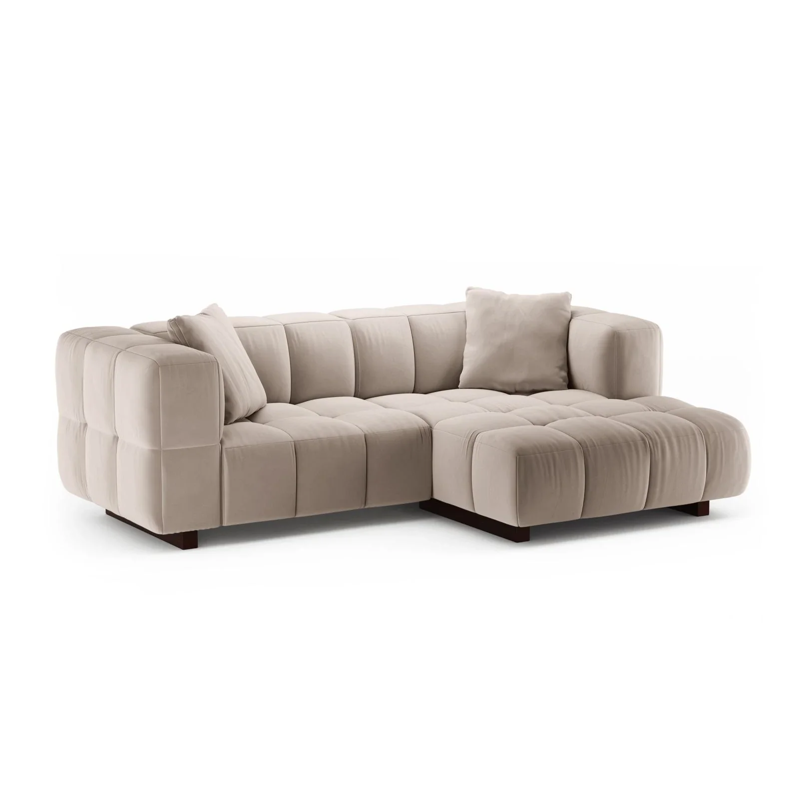 Puma 3-Sitzer Ecksofa Rechts mit Schlaffunktion, aus Samt oder Strukturstoff, 260x164 cm - Image 45