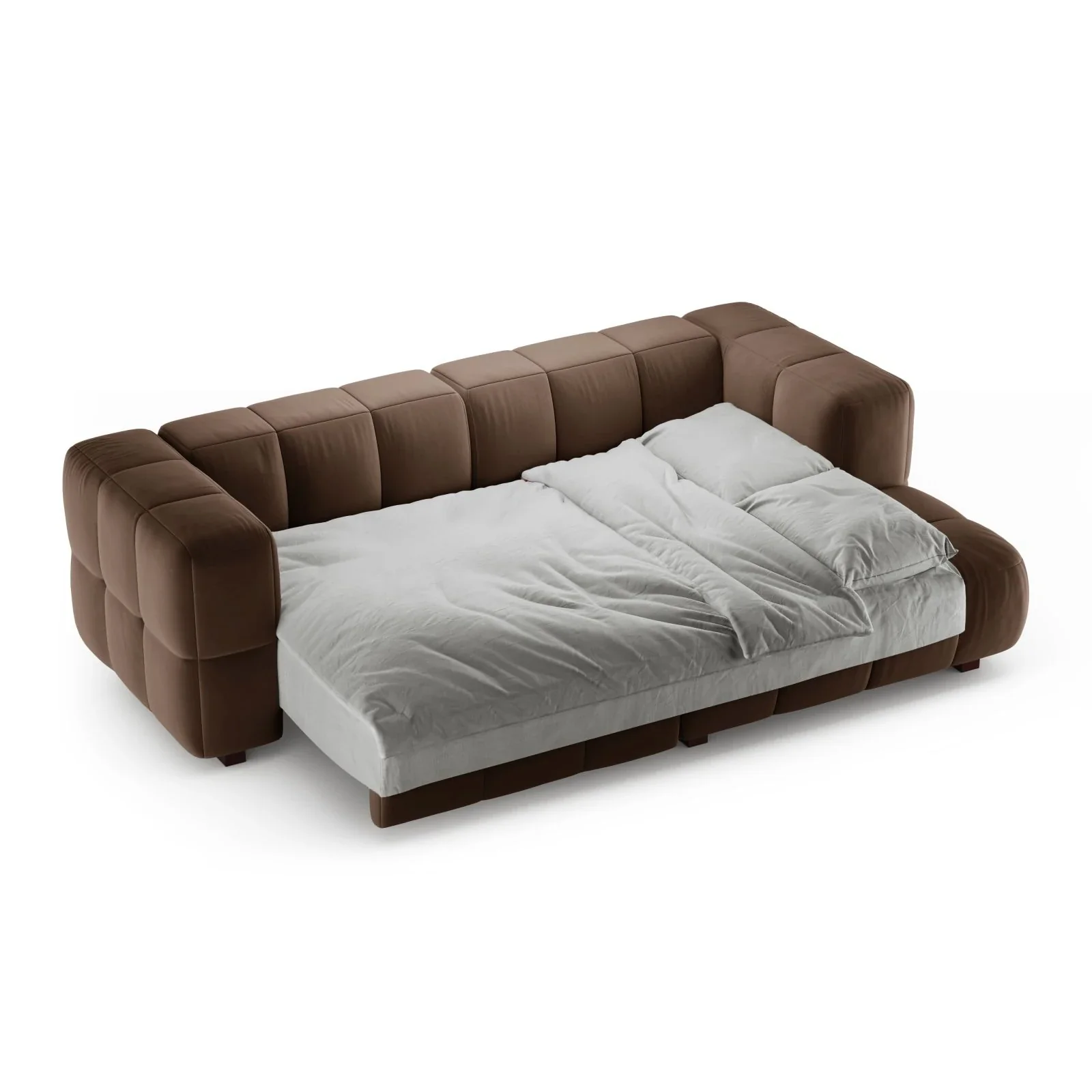 Puma 3-Sitzer Ecksofa Rechts mit Schlaffunktion, aus Samt oder Strukturstoff, 260x164 cm - Image 50