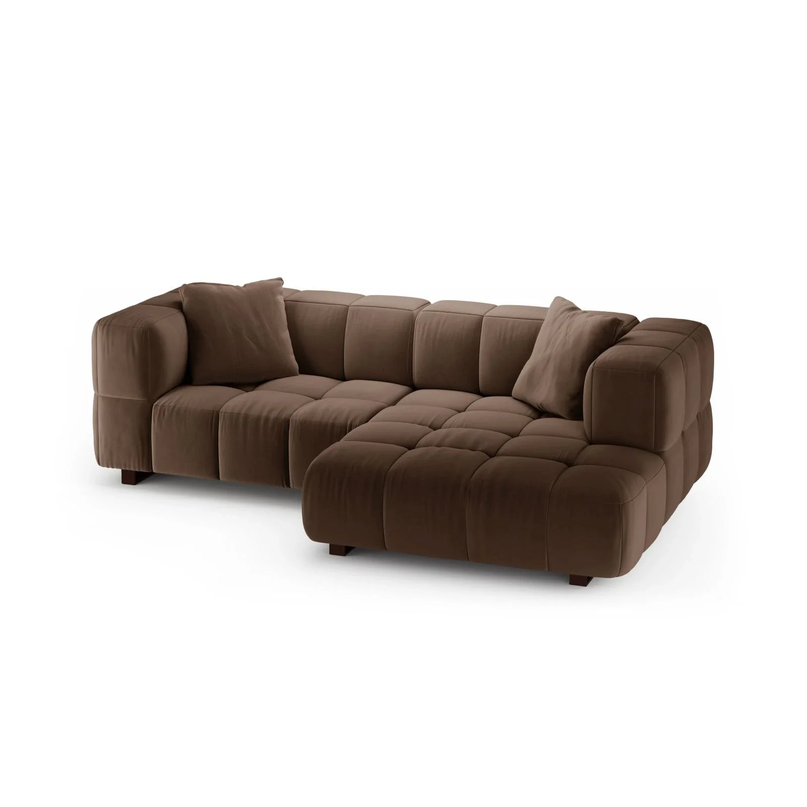 Puma 3-Sitzer Ecksofa Rechts mit Schlaffunktion, aus Samt oder Strukturstoff, 260x164 cm - Image 52