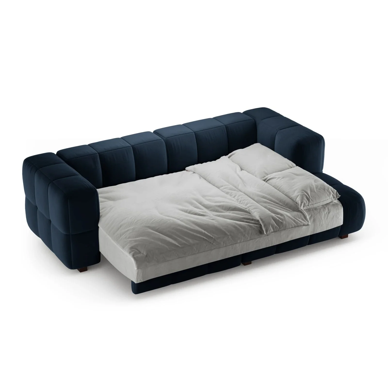 Puma 3-Sitzer Ecksofa Rechts mit Schlaffunktion, aus Samt oder Strukturstoff, 260x164 cm - Image 56