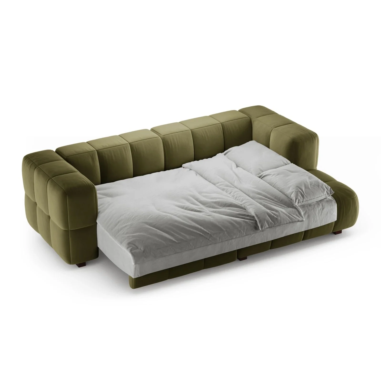 Puma 3-Sitzer Ecksofa Rechts mit Schlaffunktion, aus Samt oder Strukturstoff, 260x164 cm - Image 68