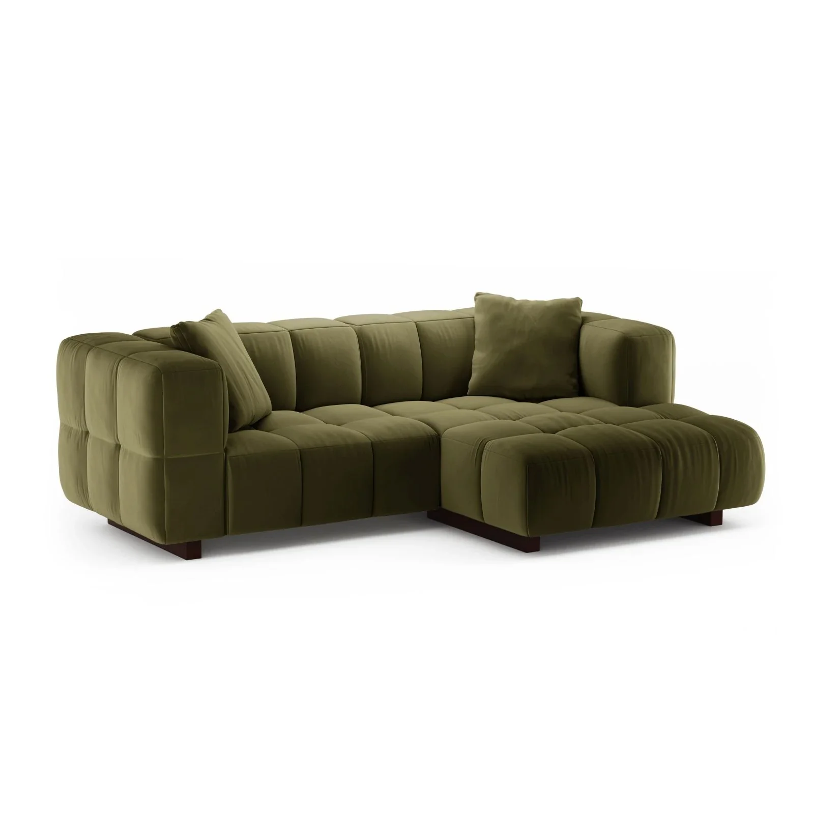 Puma 3-Sitzer Ecksofa Rechts mit Schlaffunktion, aus Samt oder Strukturstoff, 260x164 cm - Image 69
