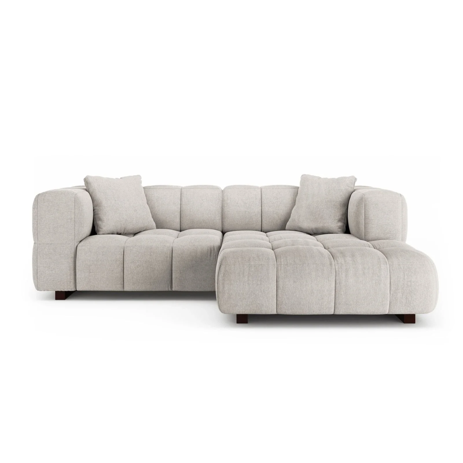 Puma 3-Sitzer Ecksofa Rechts mit Schlaffunktion, aus Samt oder Strukturstoff, 260x164 cm - Image 7