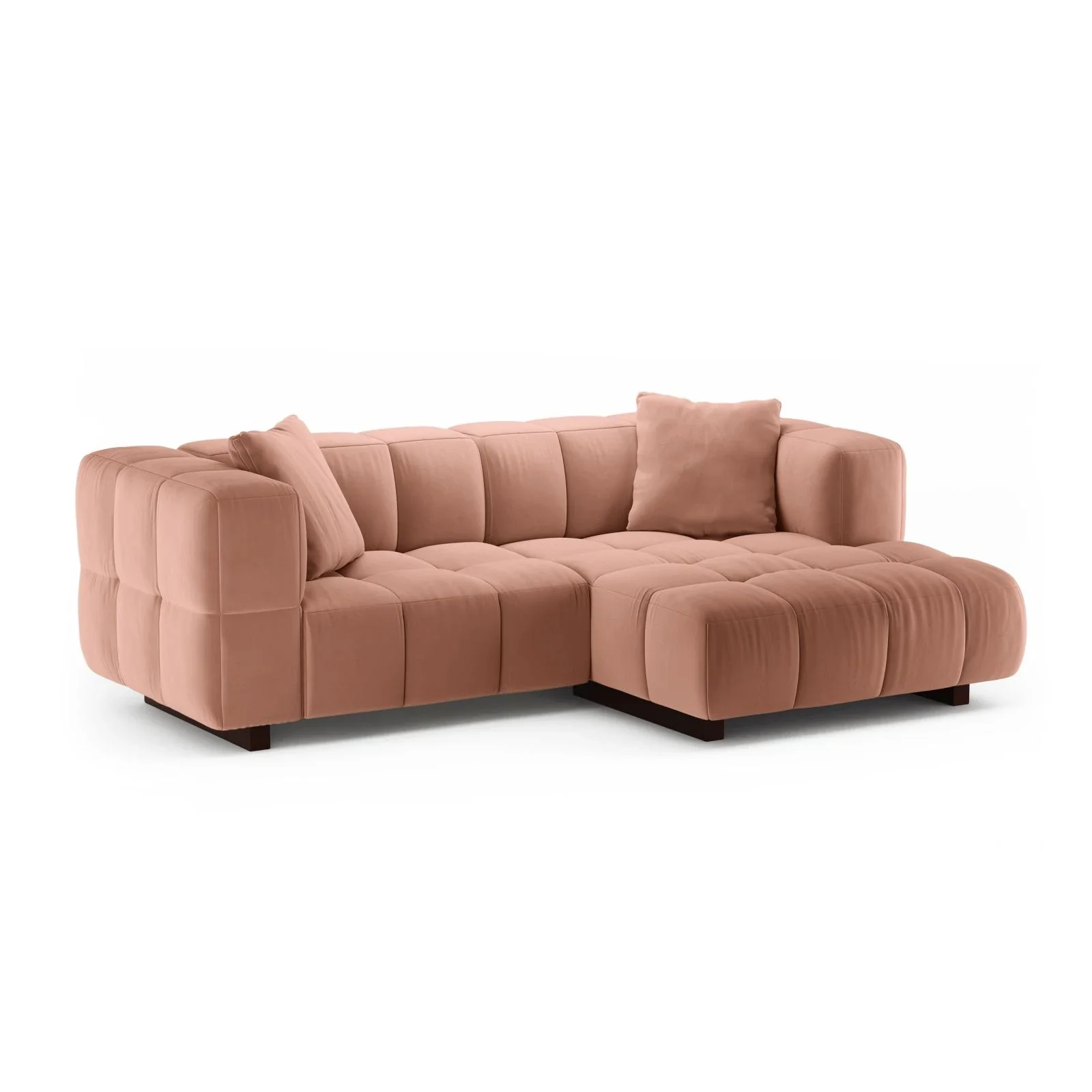Puma 3-Sitzer Ecksofa Rechts mit Schlaffunktion, aus Samt oder Strukturstoff, 260x164 cm - Image 75