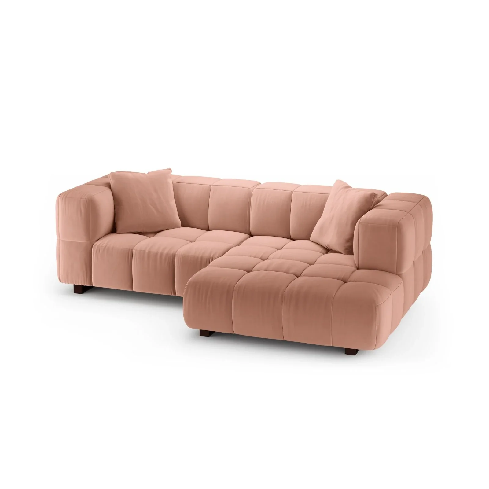 Puma 3-Sitzer Ecksofa Rechts mit Schlaffunktion, aus Samt oder Strukturstoff, 260x164 cm - Image 76