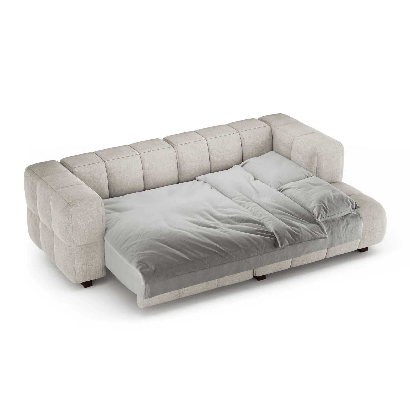 Puma 3-Sitzer Ecksofa Rechts mit Schlaffunktion, aus Samt oder Strukturstoff, 260x164 cm - Image 8