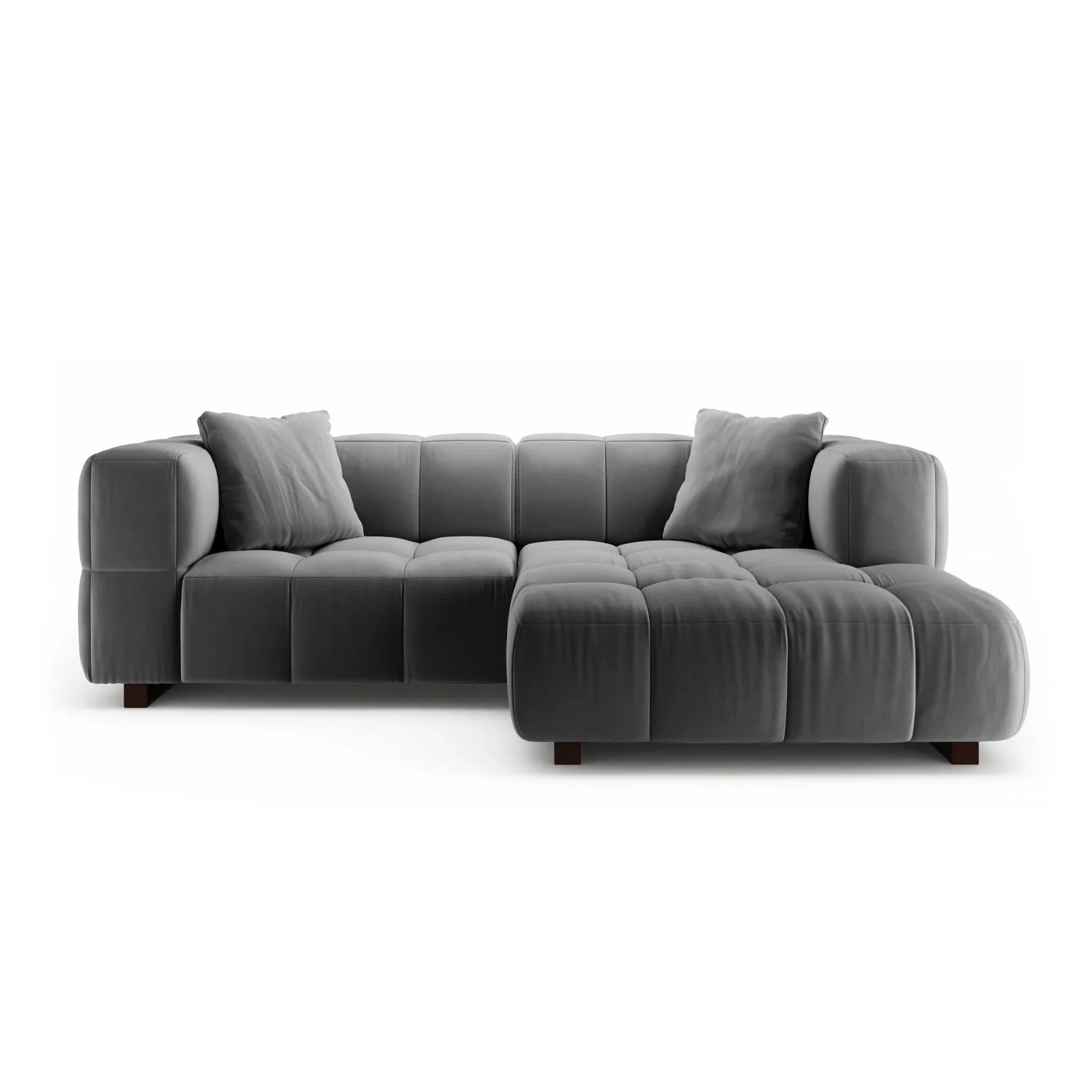Puma 3-Sitzer Ecksofa Rechts mit Schlaffunktion, aus Samt oder Strukturstoff, 260x164 cm - Image 85