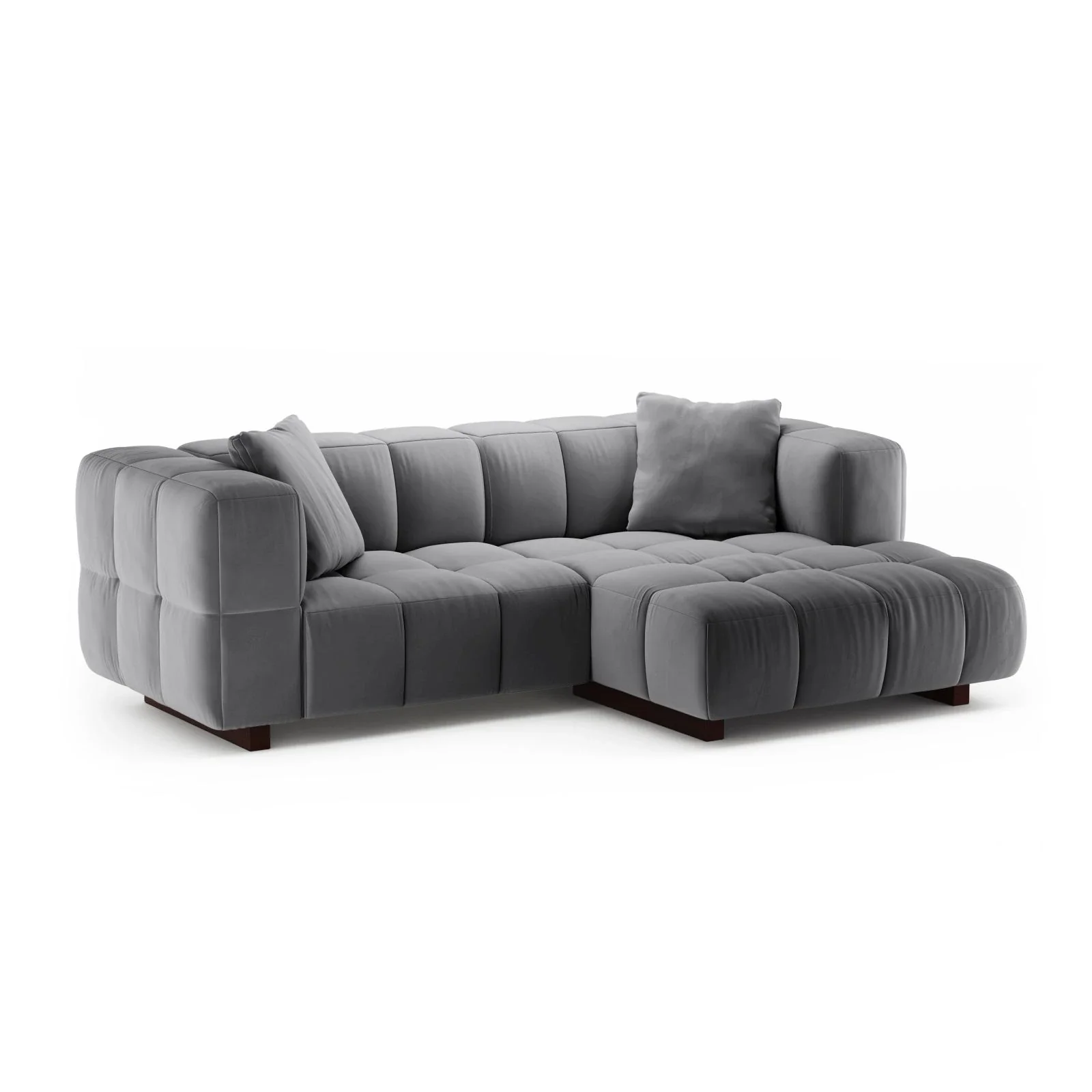 Puma 3-Sitzer Ecksofa Rechts mit Schlaffunktion, aus Samt oder Strukturstoff, 260x164 cm - Image 87
