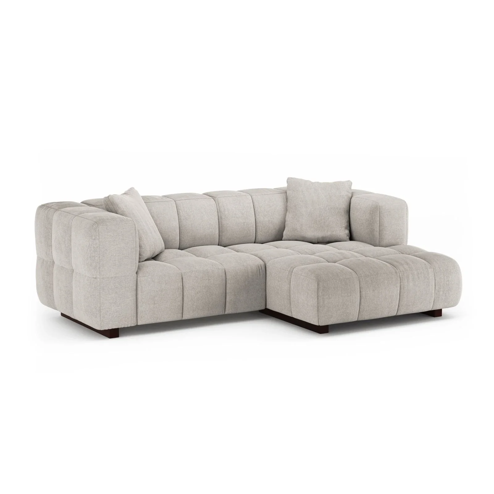 Puma 3-Sitzer Ecksofa Rechts mit Schlaffunktion, aus Samt oder Strukturstoff, 260x164 cm - Image 9