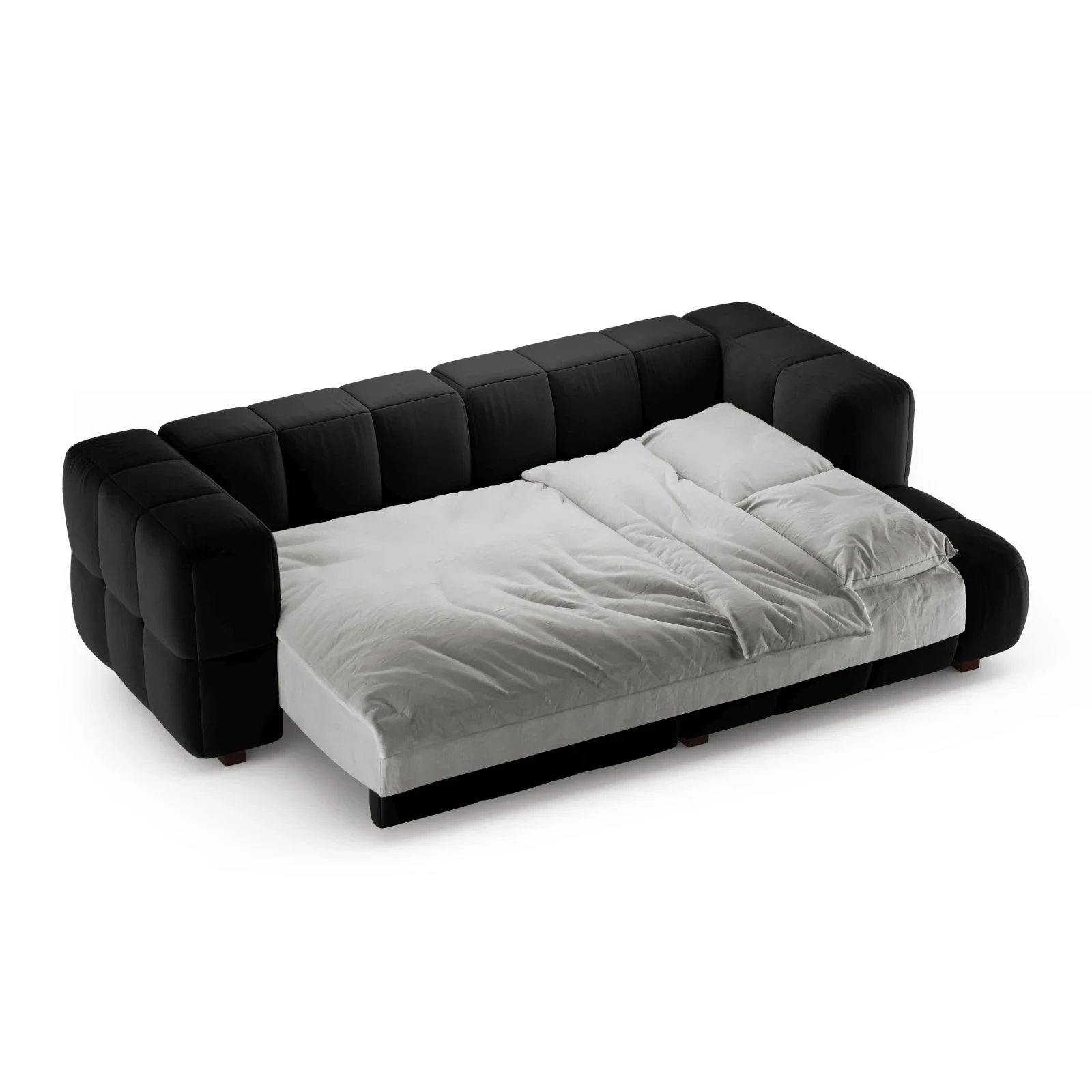 Puma 3-Sitzer Ecksofa Rechts mit Schlaffunktion, aus Samt oder Strukturstoff, 260x164 cm - Image 92