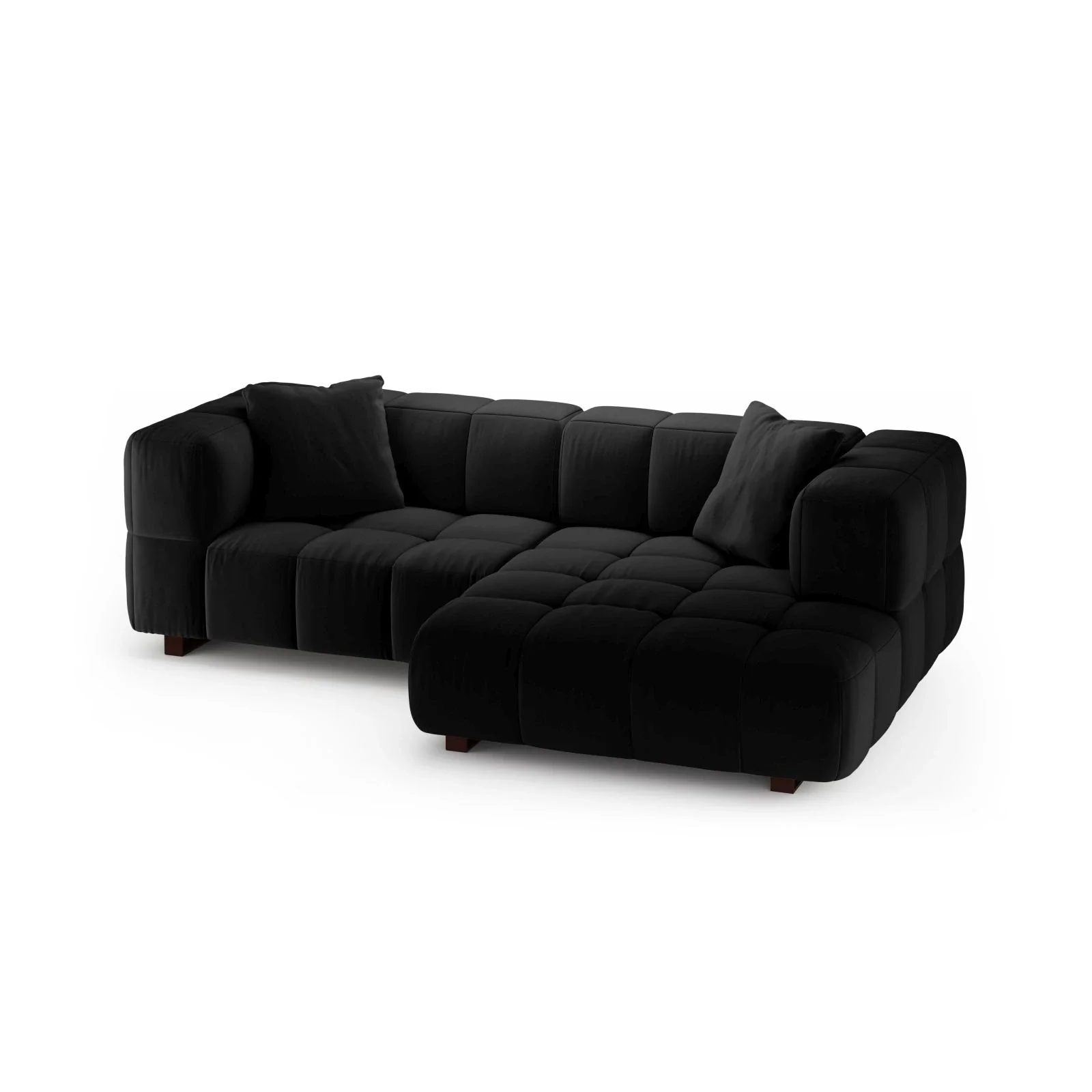 Puma 3-Sitzer Ecksofa Rechts mit Schlaffunktion, aus Samt oder Strukturstoff, 260x164 cm - Image 94
