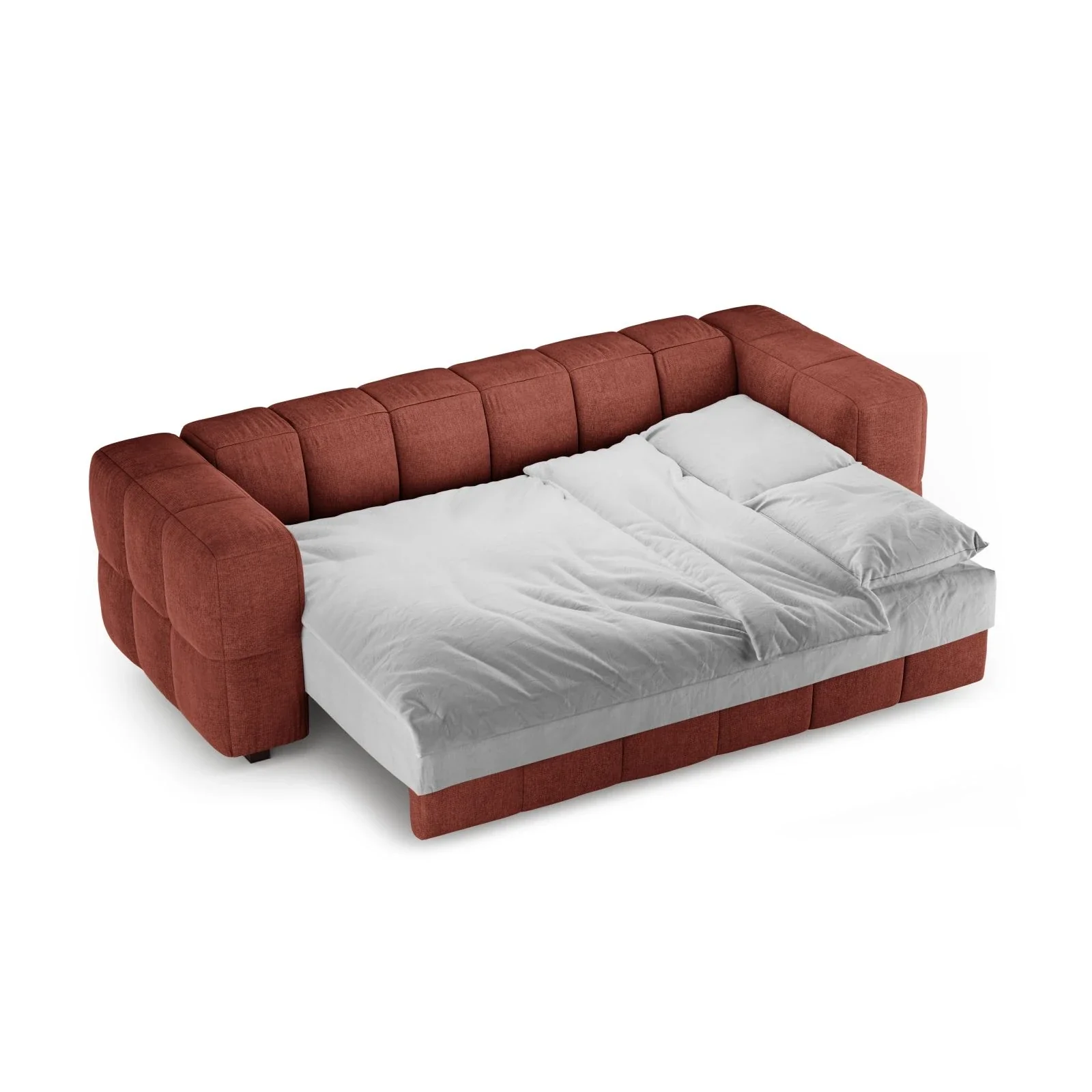 Puma 3-Sitzer Sofa mit Schlaffunktion aus Samt oder Strukturstoff, 260x92 cm - Image 13