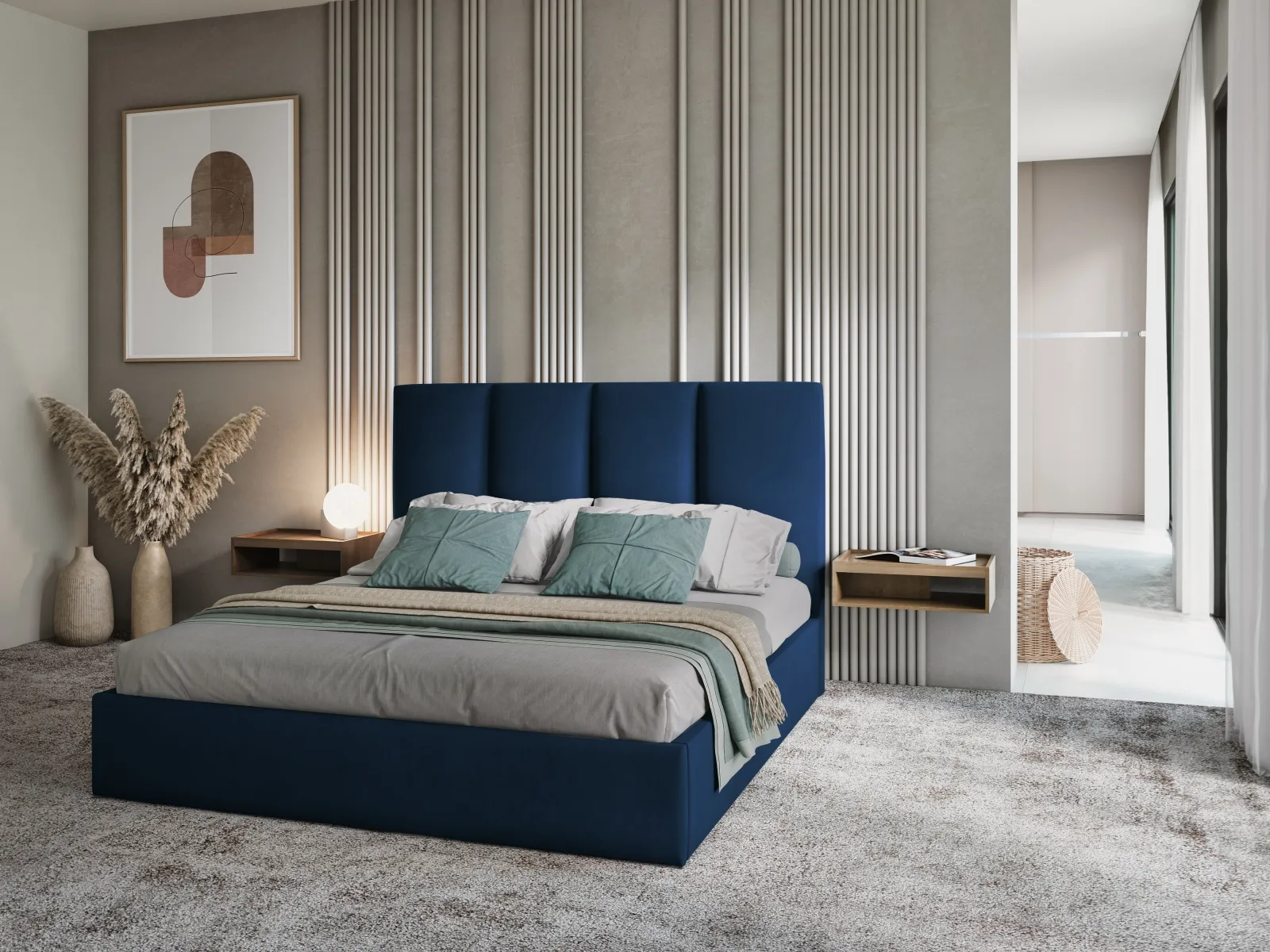 Pyla Bett mit Stauraum und Kopfteil in Samt, 180x200 cm - Image 34