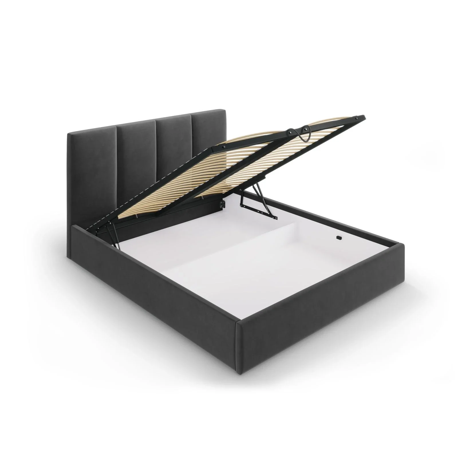 Pyla Bett mit Stauraum und Kopfteil in Samt, 180x200 cm - Image 54