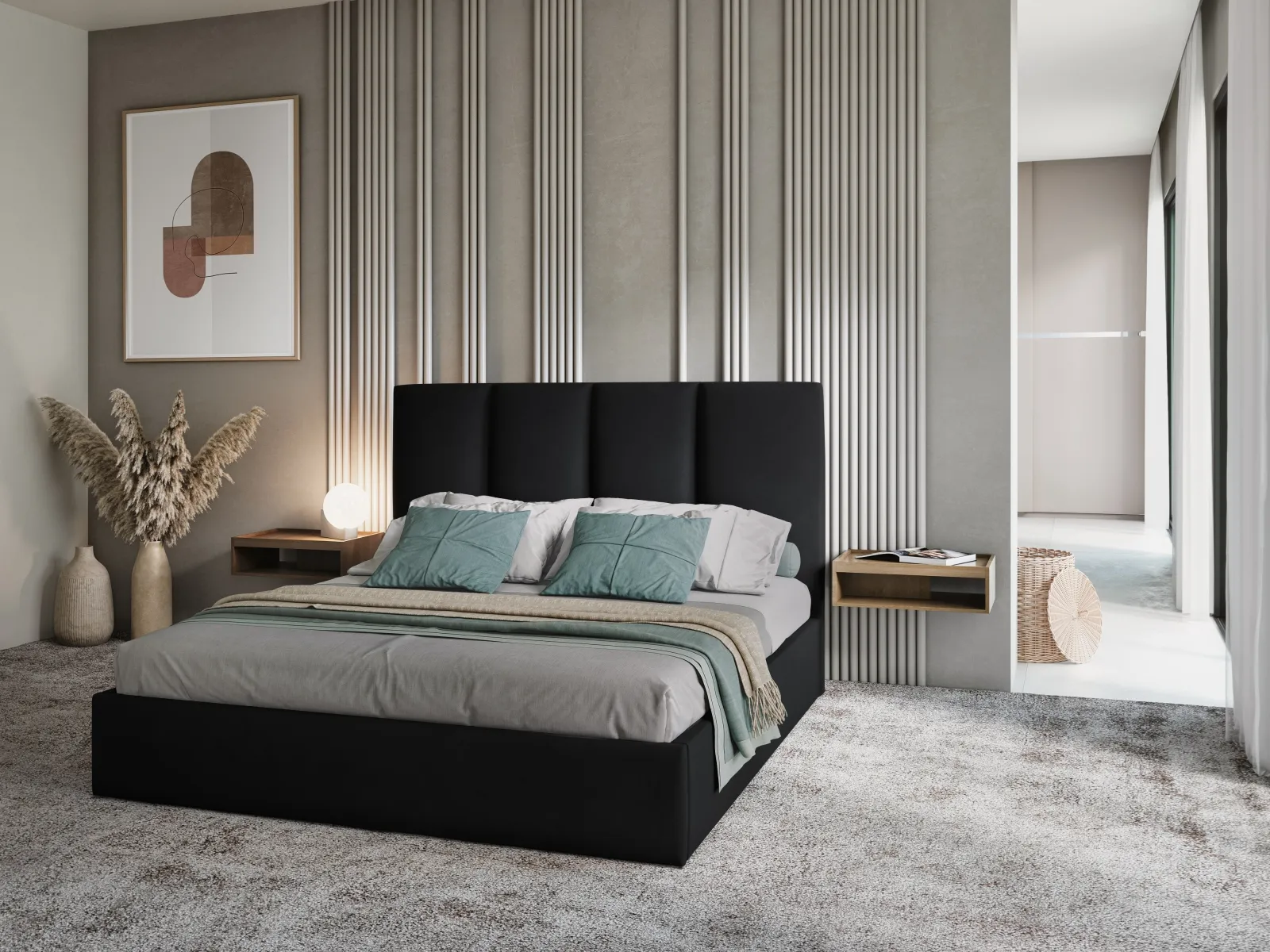 Pyla Bett mit Stauraum und Kopfteil in Samt, 180x200 cm - Image 58