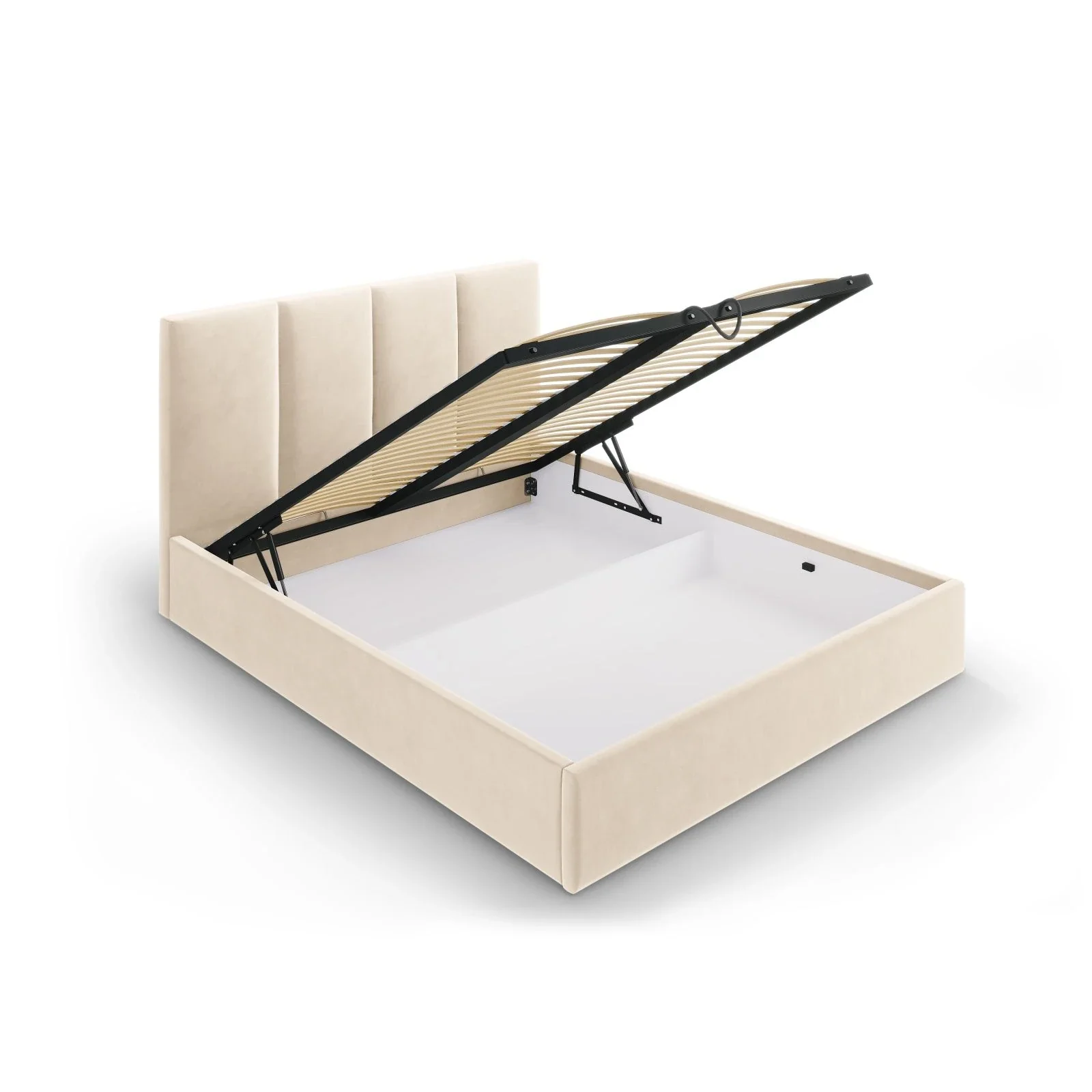 Pyla Bett mit Stauraum und Kopfteil in Samt, 180x200 cm - Image 6