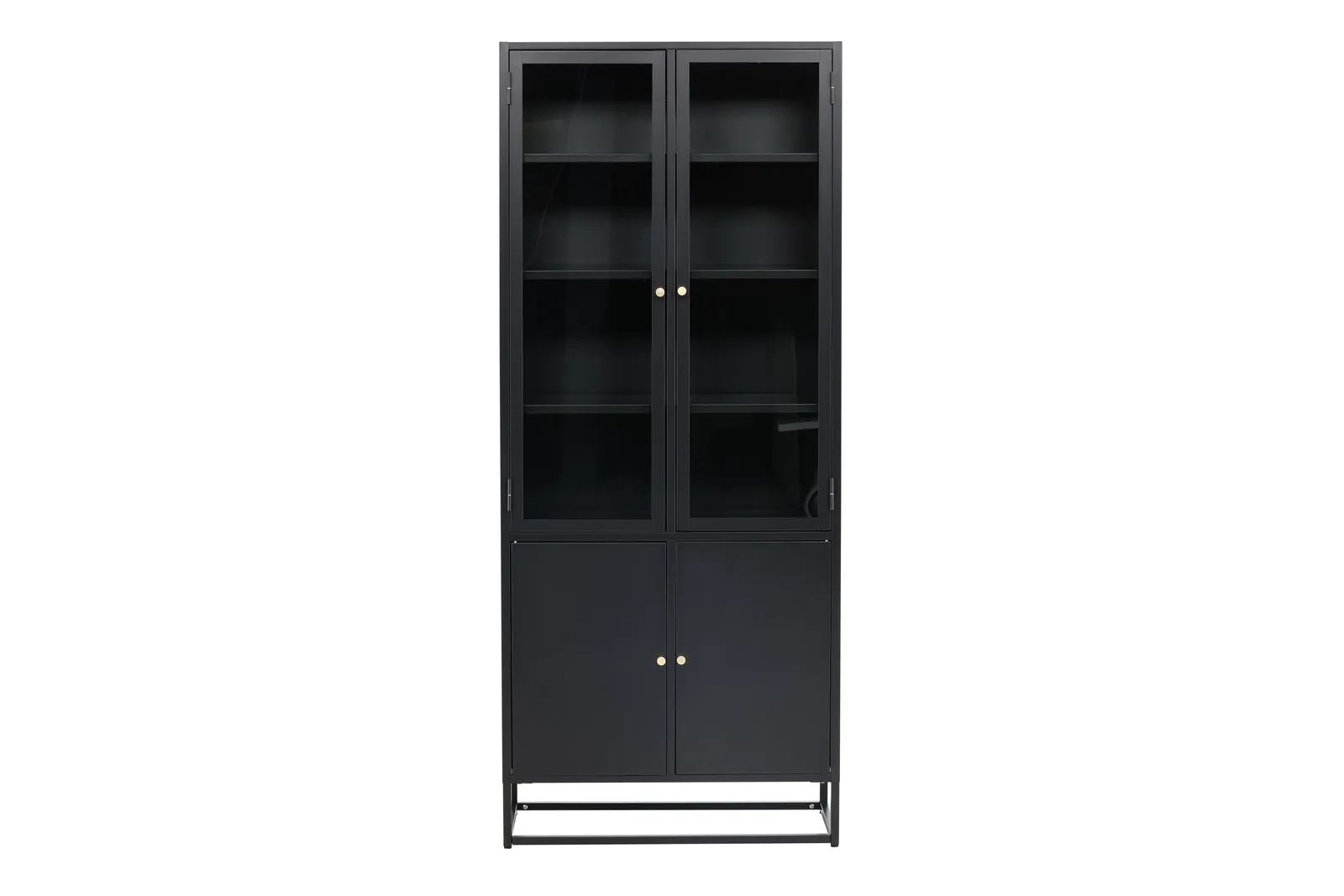 Regal Bakal aus Stahl in schwarz, 80x40x190 cm