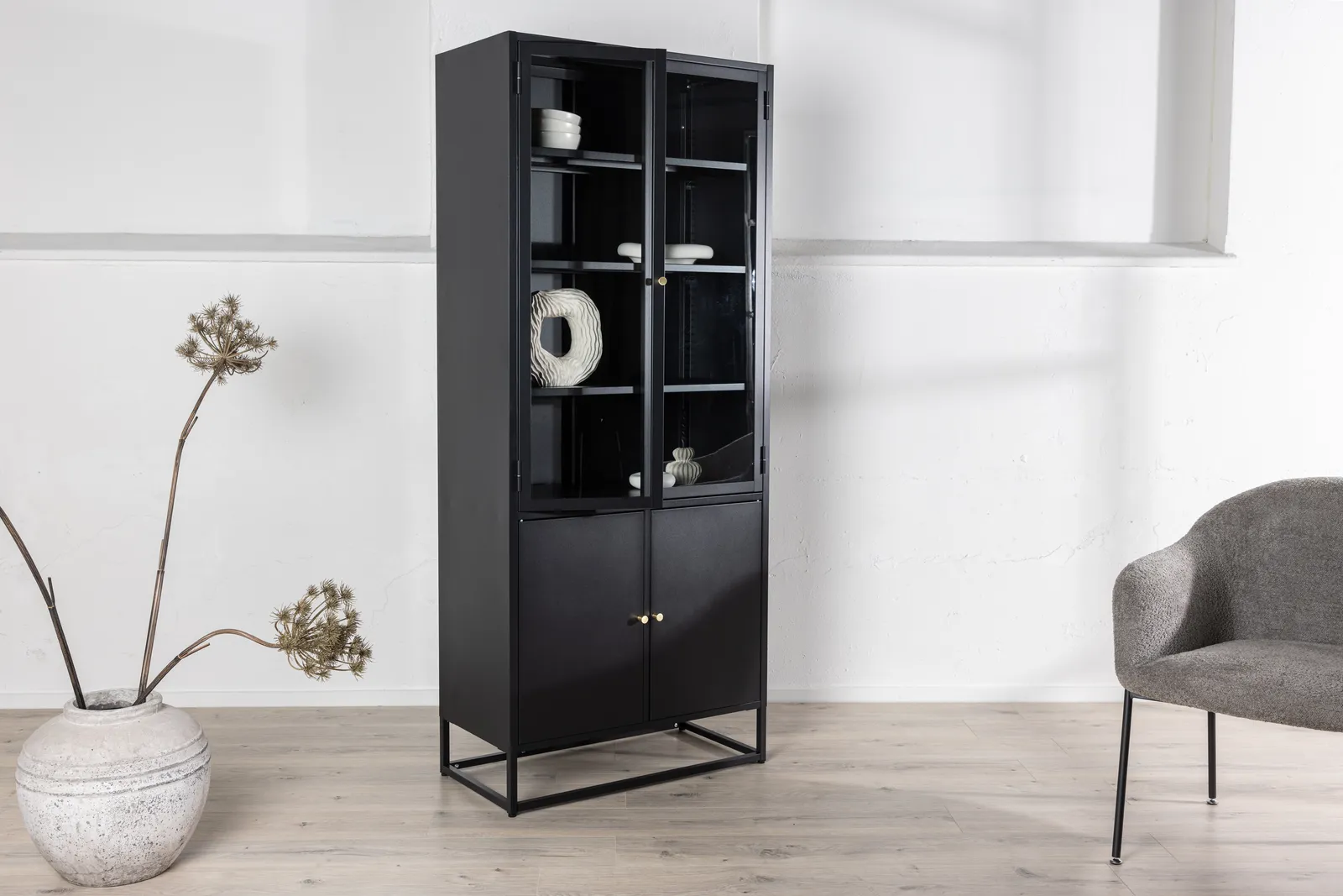 Regal Bakal aus Stahl in schwarz, 80x40x190 cm - Image 2