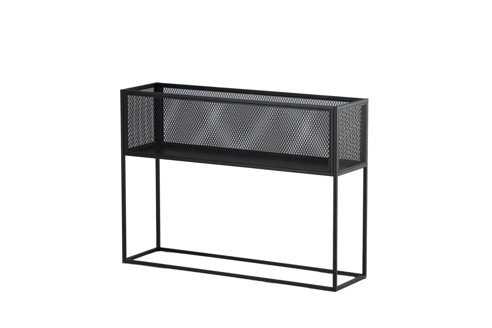 Regal Netz aus Stahl in schwarz, 30x110x80 cm - Image 5