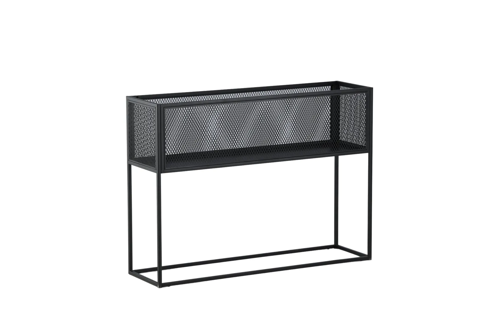 Regal Netz aus Stahl in schwarz, 30x110x80 cm - Image 9