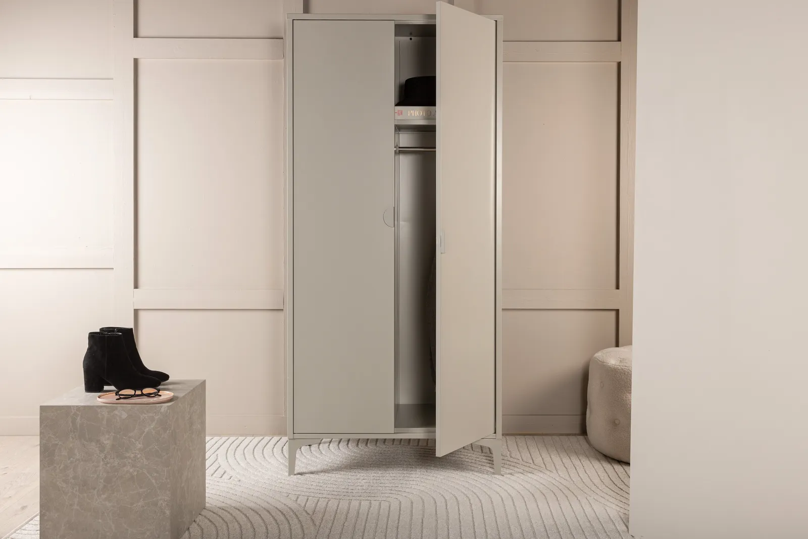 Regal Piring aus Stahl in hellgrau, 85x45x183 cm - Image 2