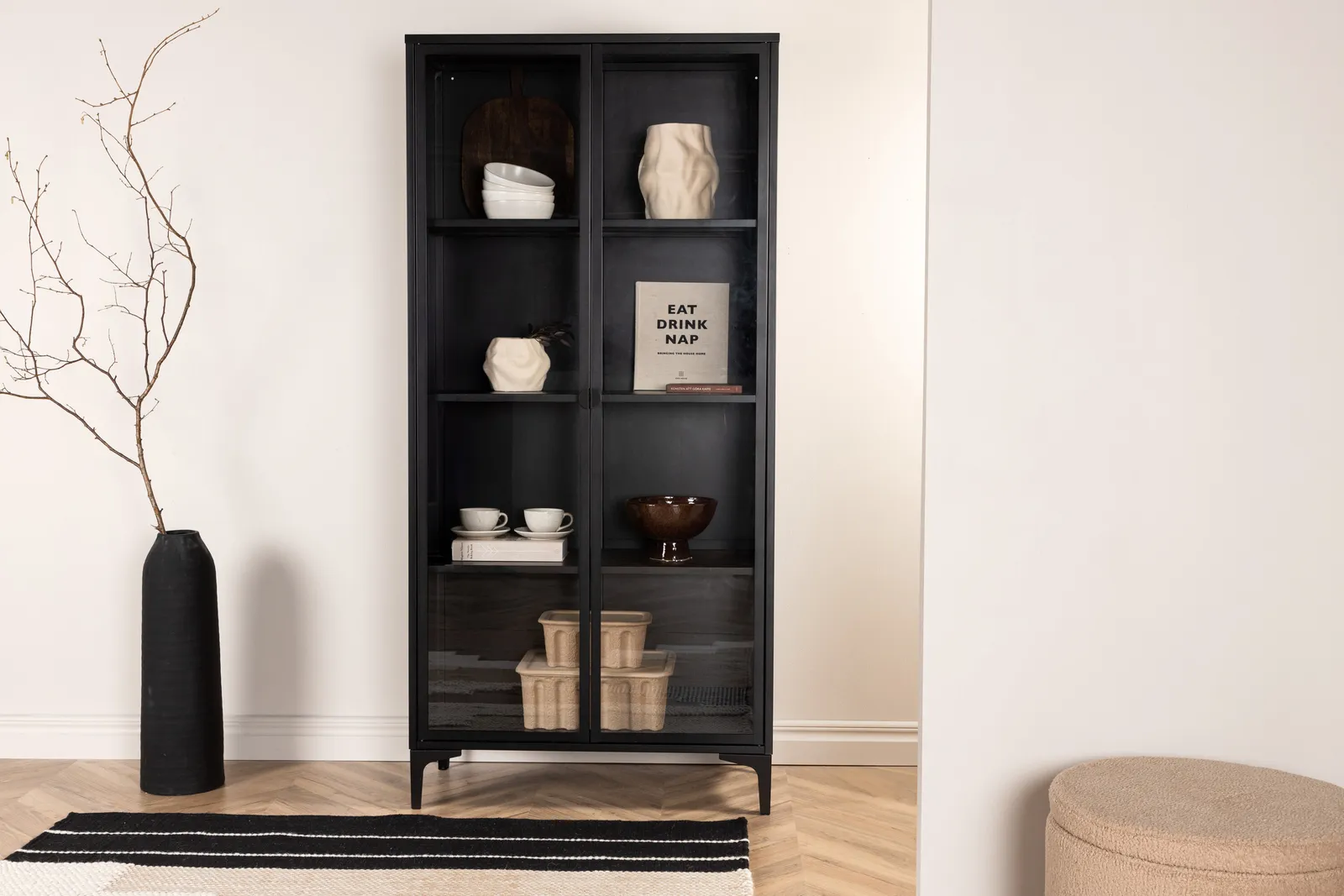 Regal Piring aus Stahl in schwarz, 40x90x190 cm - Image 2