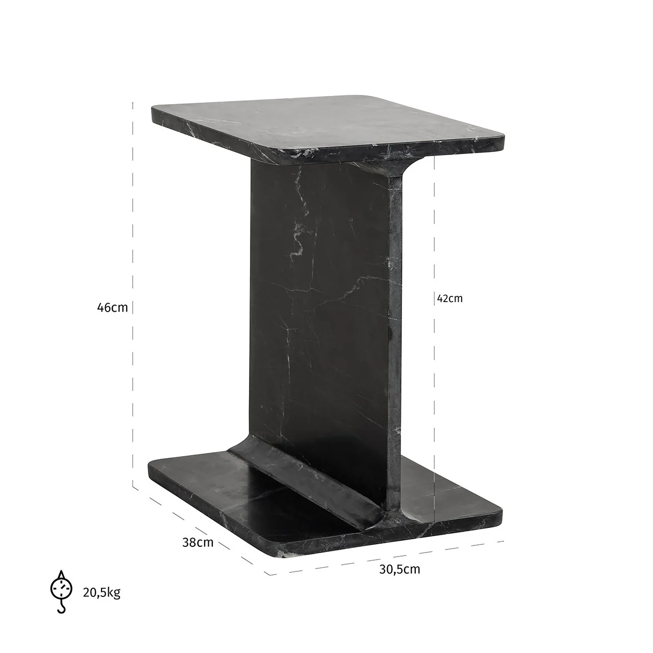 Beistelltisch Benson schwarz (Black) - Image 5