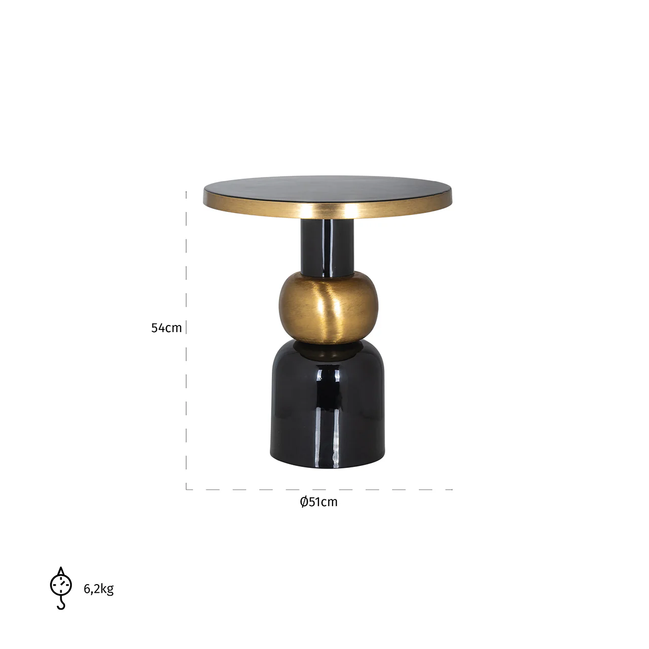 Beistelltisch Mose 51Ø (Black) - Image 2